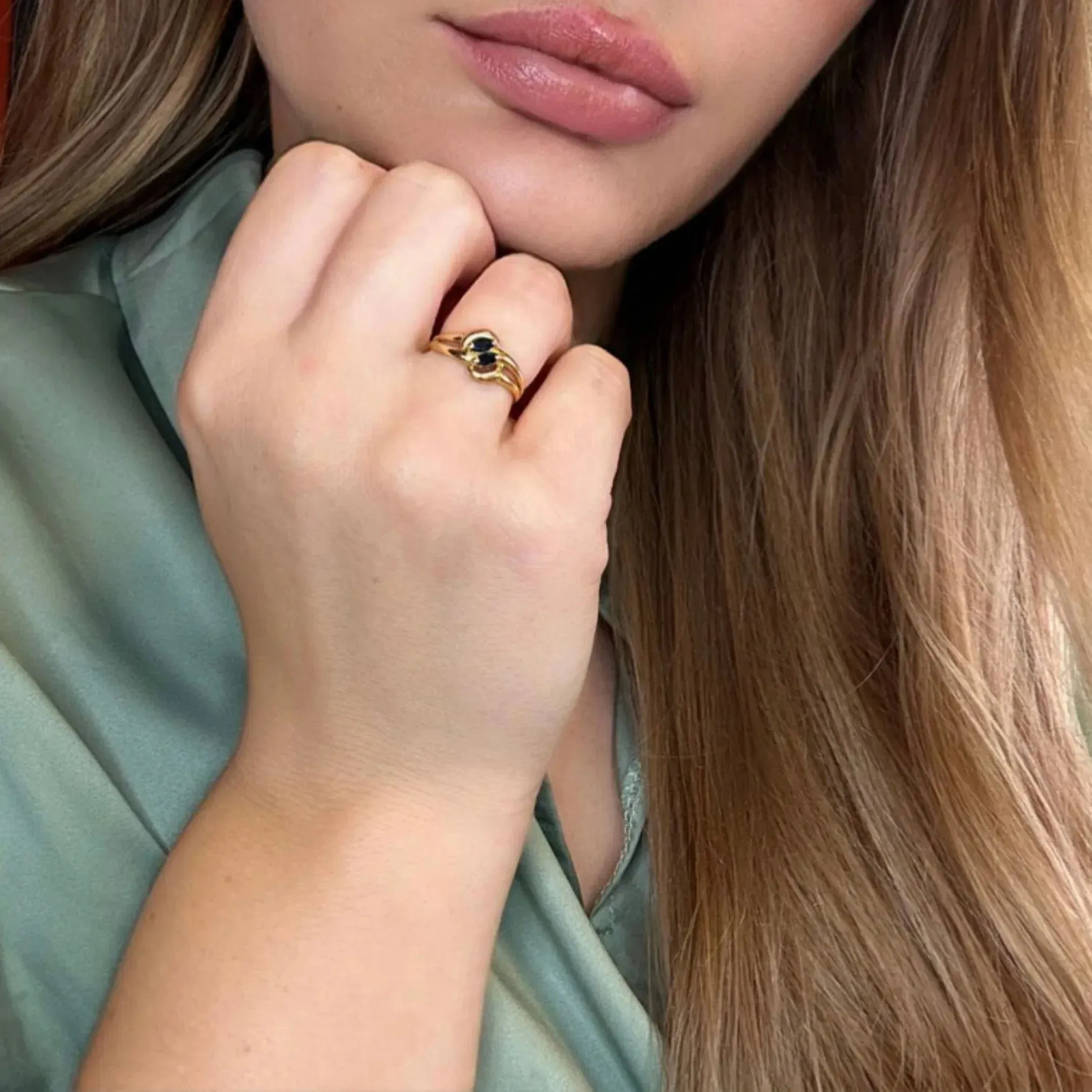 Bague or jaune saphir sold by 58 Facettes product image thumbnail 2