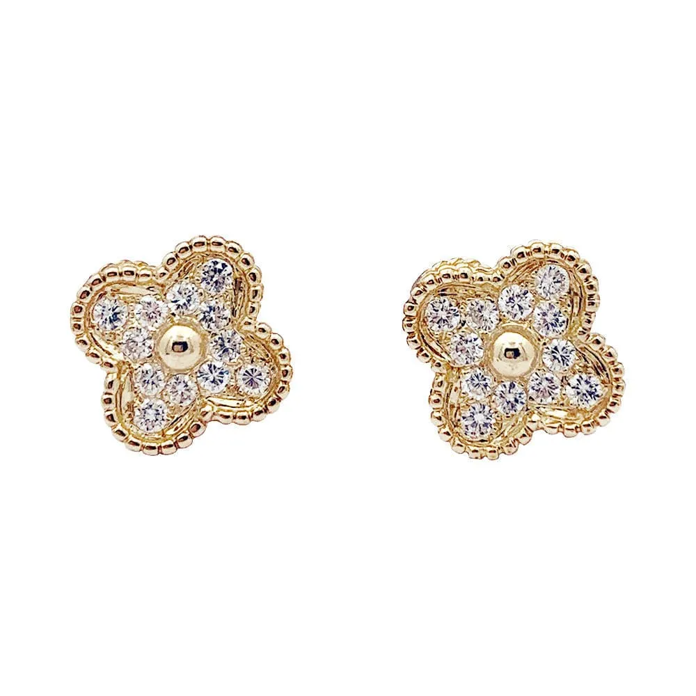Boucles d'oreilles Van Cleef & Arpels, "Vintage Alhambra", or jaune, diamants. sold by 58 Facettes product image thumbnail 2