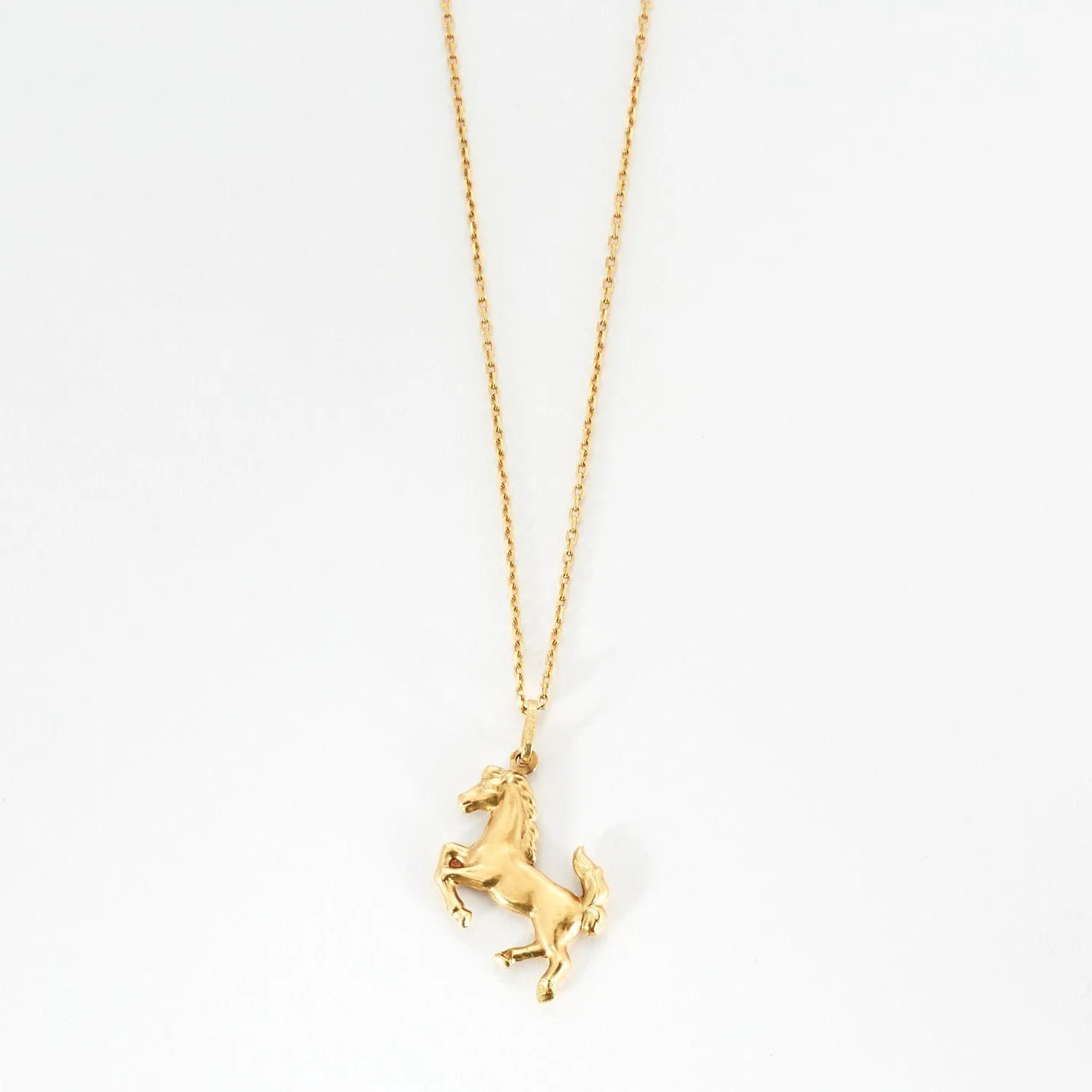 Chaîne or jaune pendentif cheval sold by 58 Facettes product image thumbnail 2