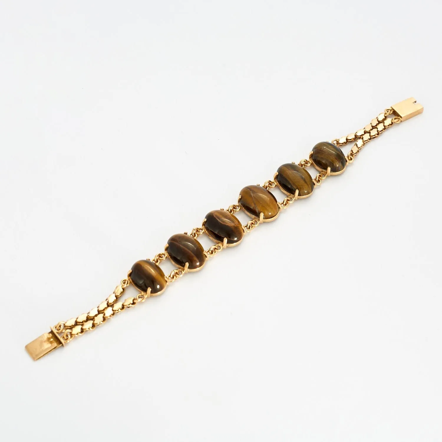 Bracelet or jaune et œil de tigre sold by 58 Facettes product image thumbnail 5