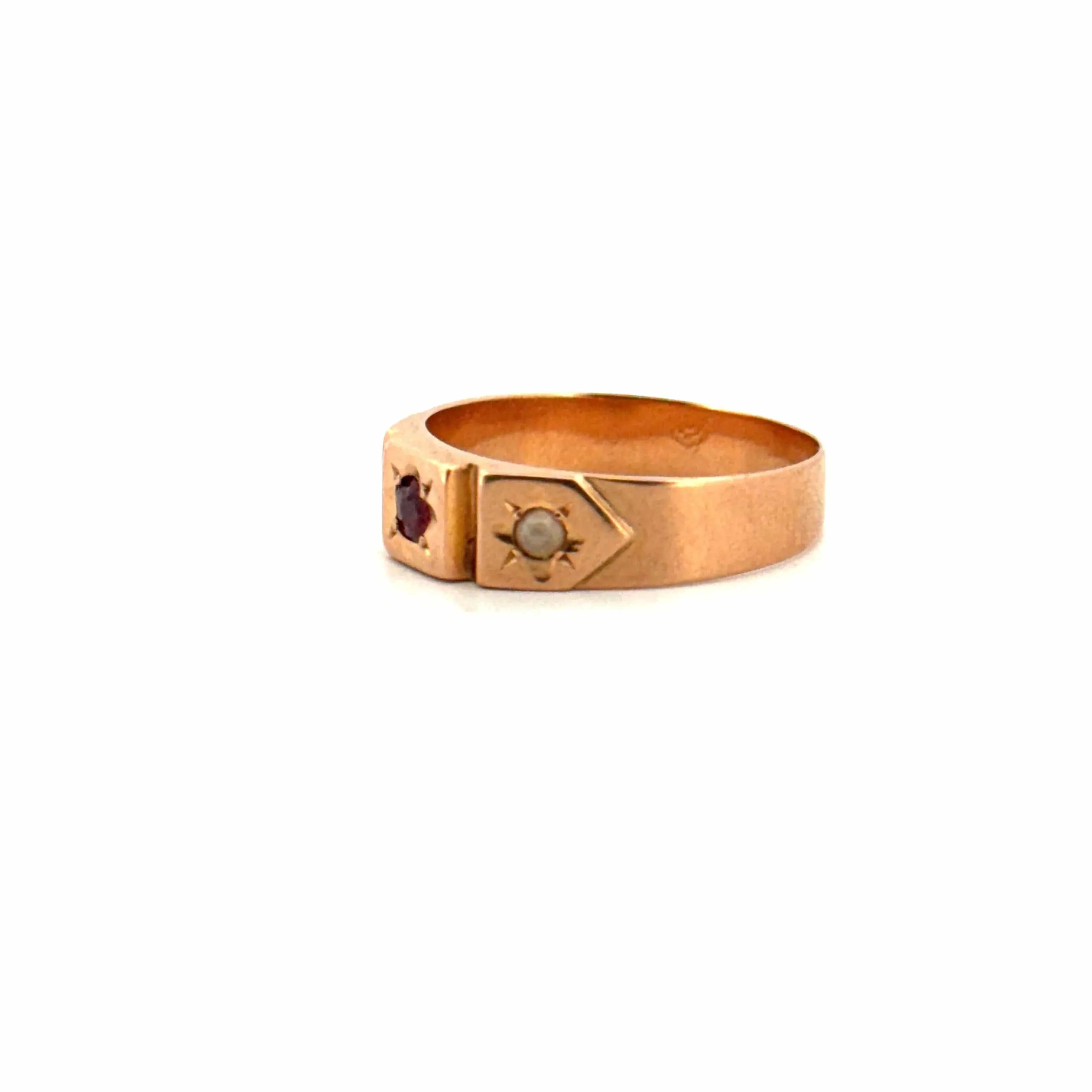 Bague or jaune et grenat sold by 58 Facettes product image thumbnail 3