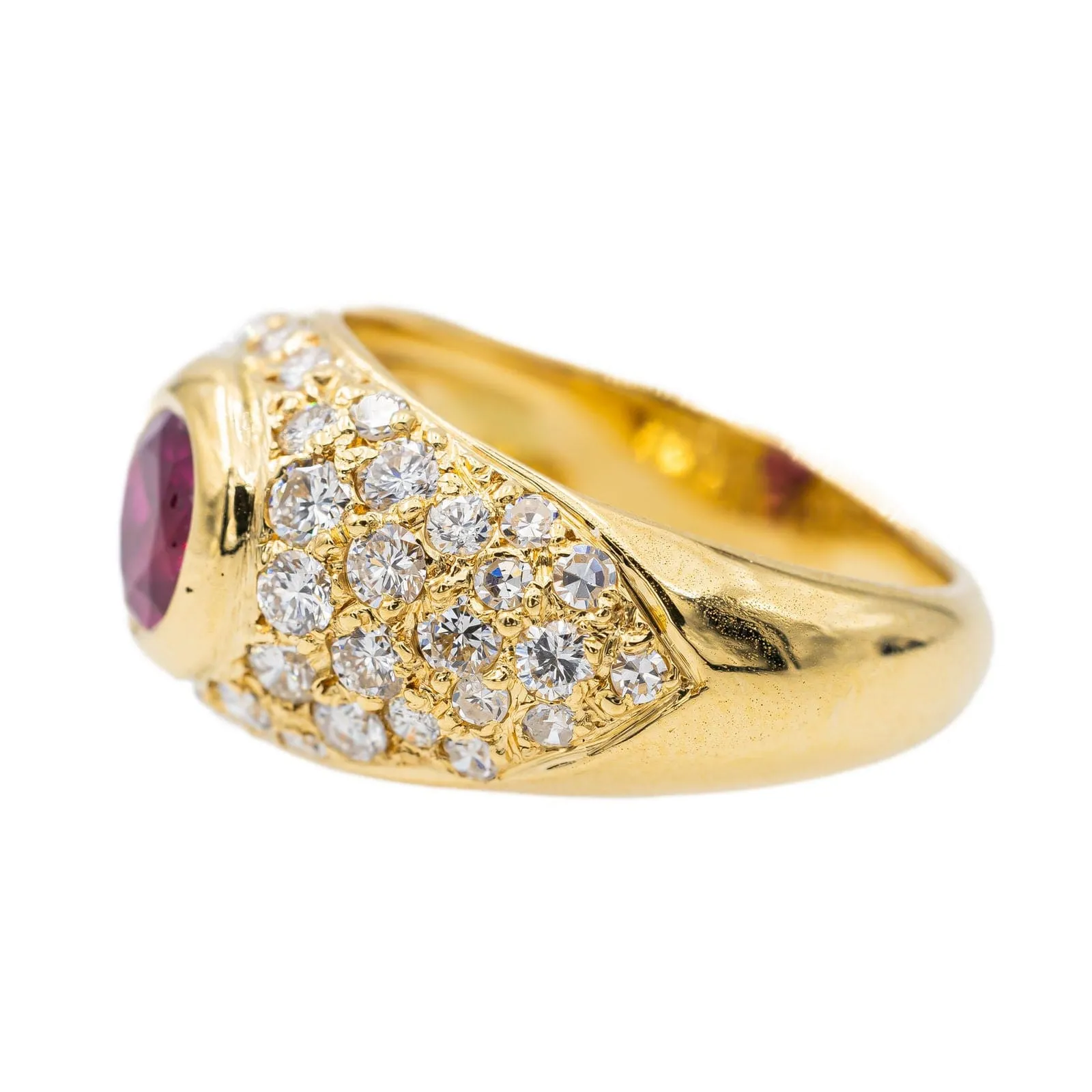 Bague Jonc Or jaune Rubis sold by 58 Facettes product image thumbnail 4