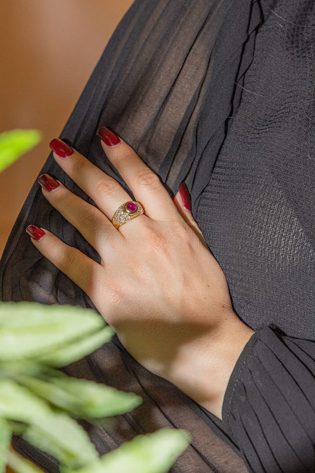 Bague Jonc Or jaune Rubis sold by 58 Facettes product image thumbnail 2