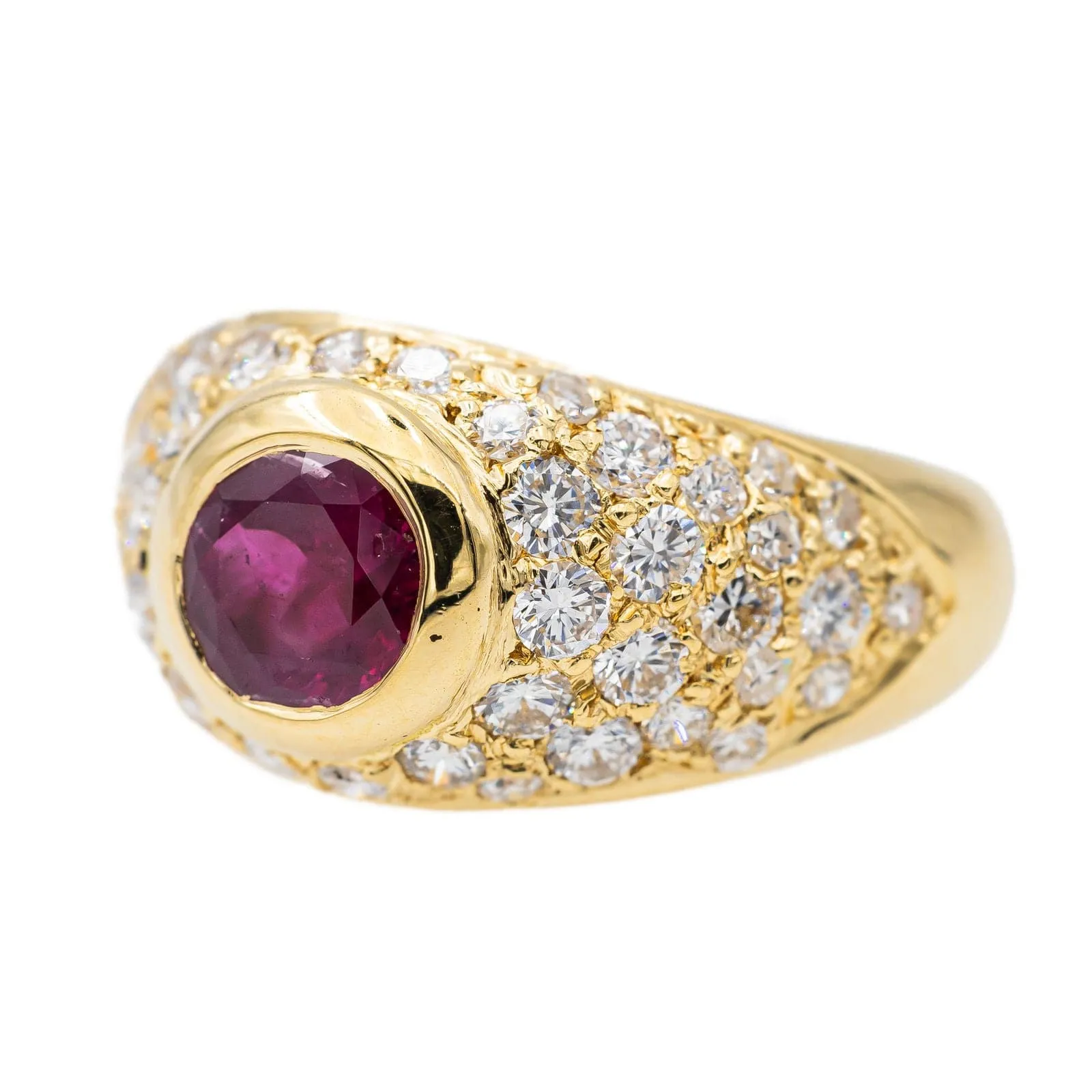 Bague Jonc Or jaune Rubis sold by 58 Facettes product image thumbnail 3