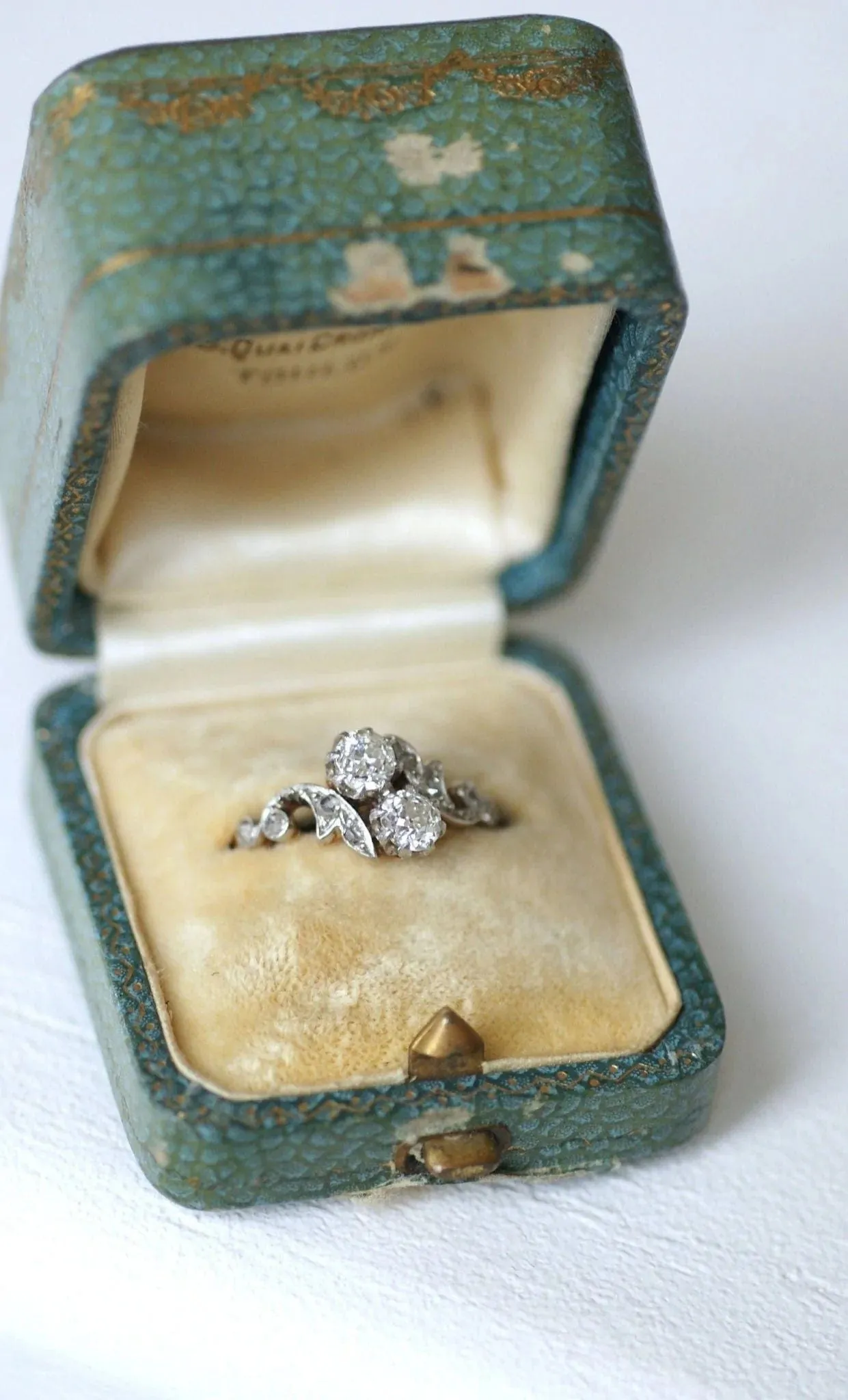 Bague Toi et Moi or rose, platine, et diamants sold by 58 Facettes product image thumbnail 4