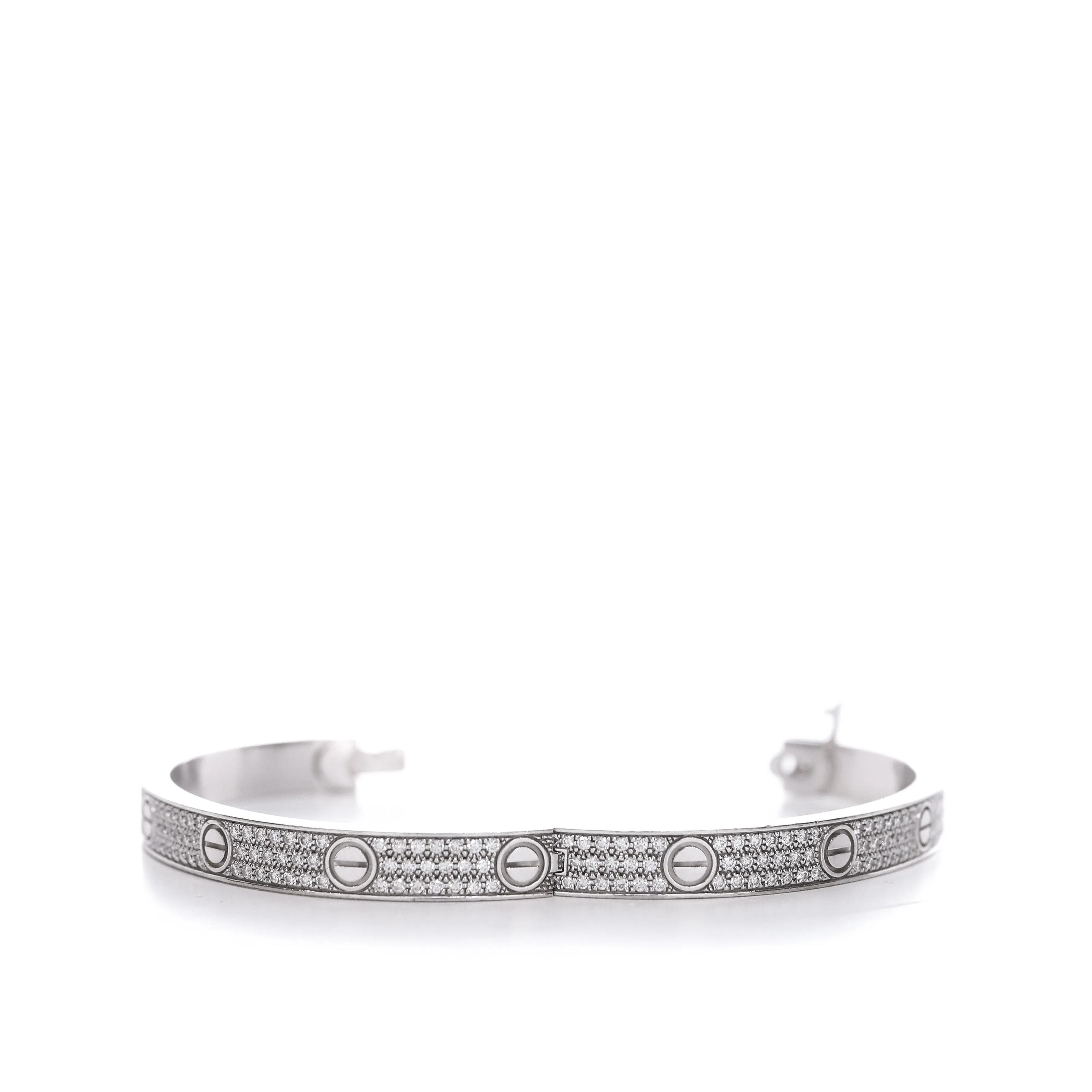CARTIER - Bracelet love or blanc pavé de diamants sold by 58 Facettes product image thumbnail 2