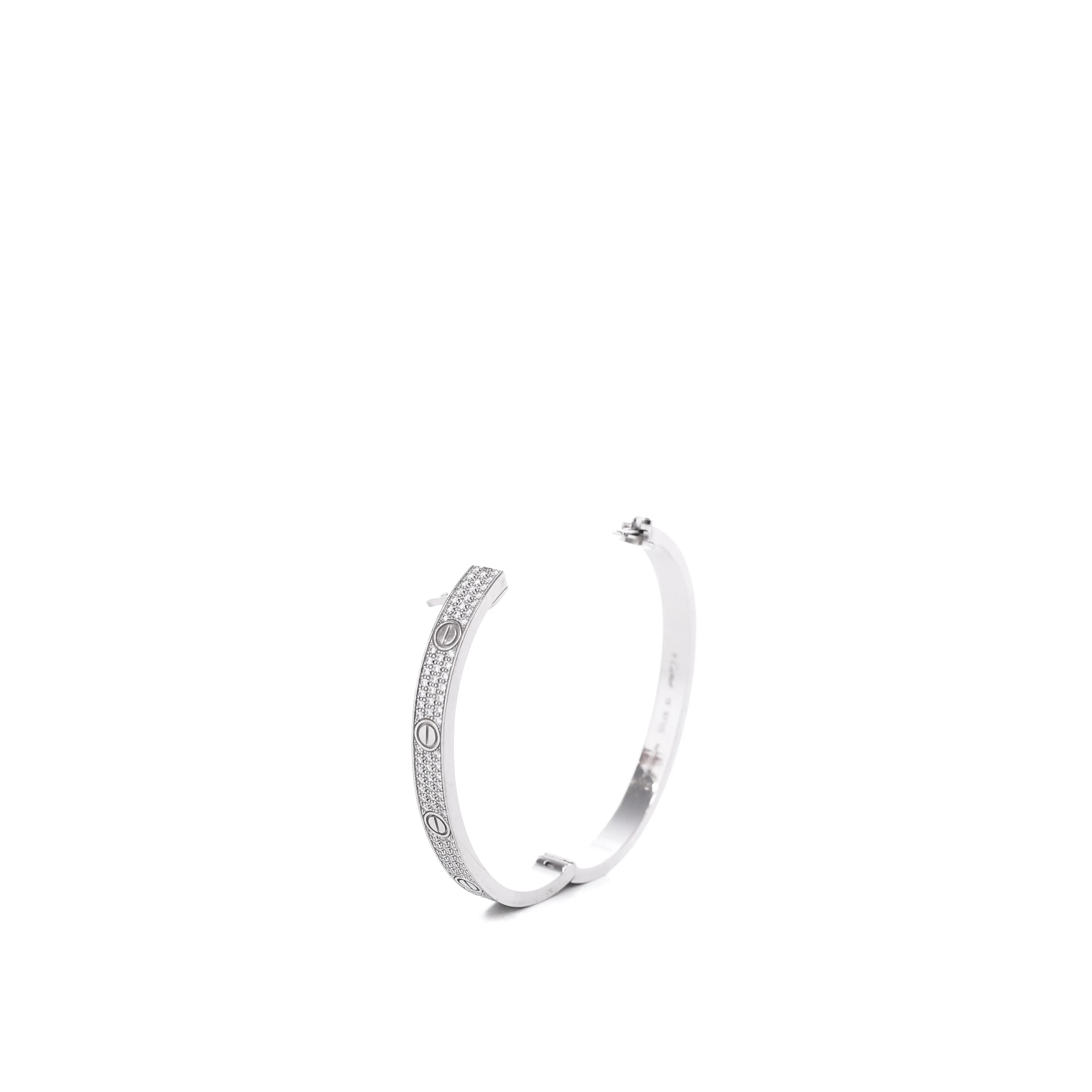 CARTIER - Bracelet love or blanc pavé de diamants sold by 58 Facettes product image thumbnail 3