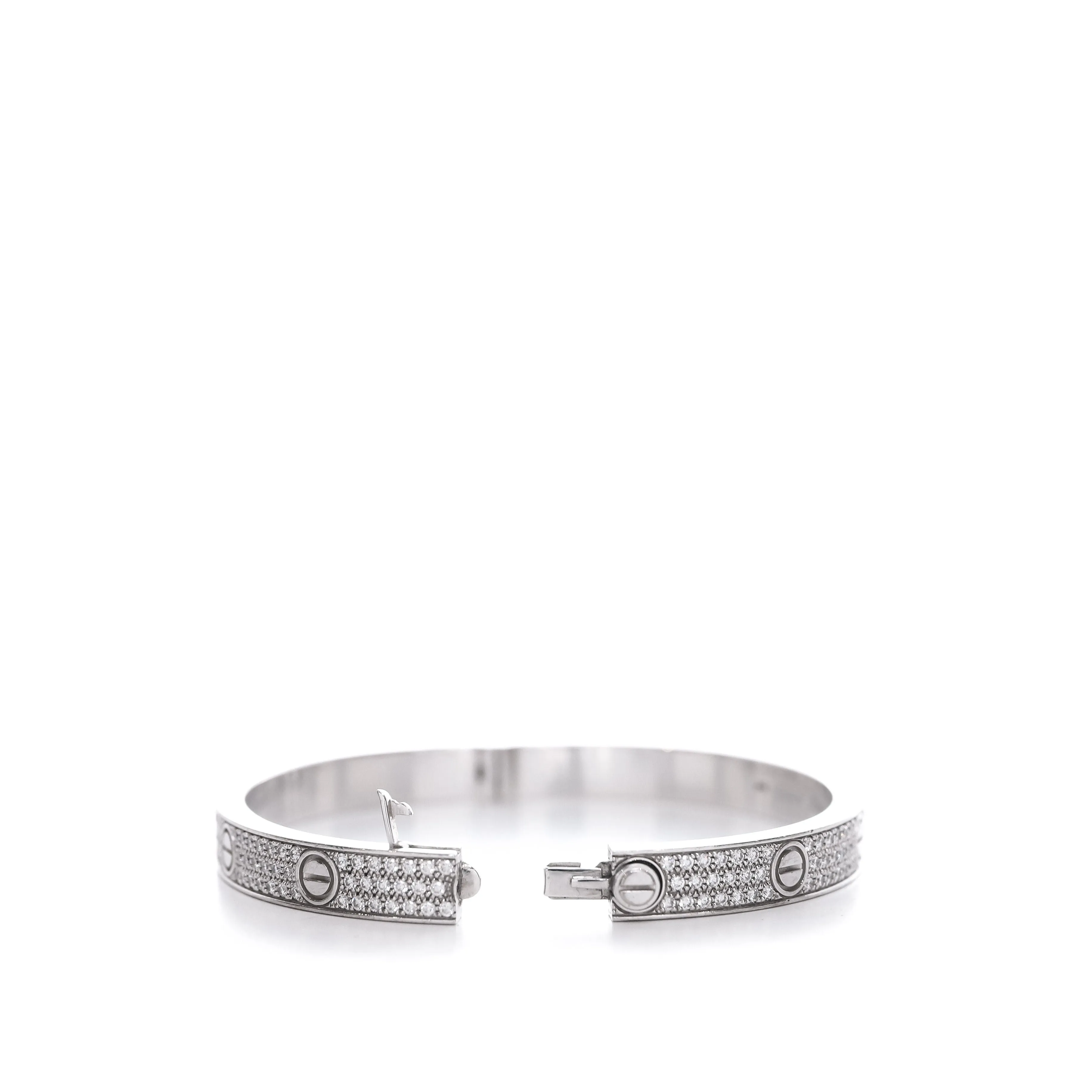 CARTIER - Bracelet love or blanc pavé de diamants sold by 58 Facettes product image thumbnail 4