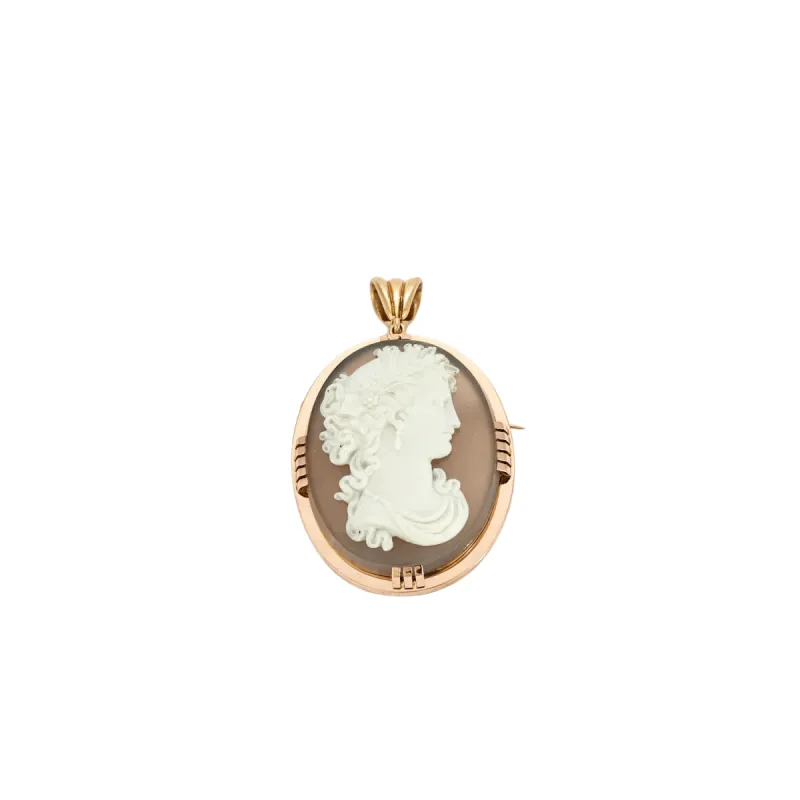 BROCHE-PENDENTIF CAMÉE OR JAUNE sold by 58 Facettes