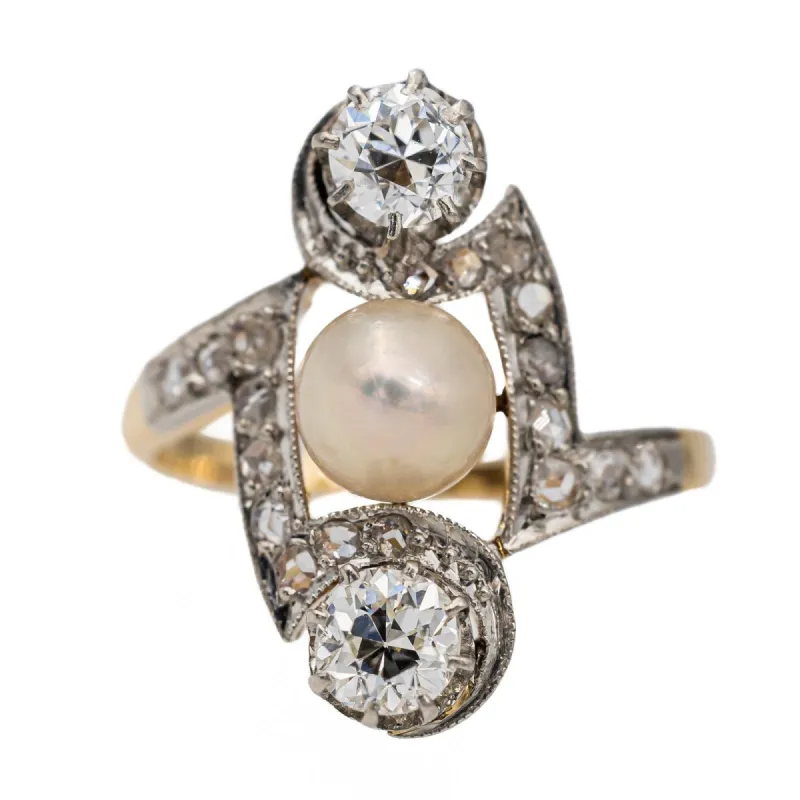 Bague Or jaune Perle sold by 58 Facettes