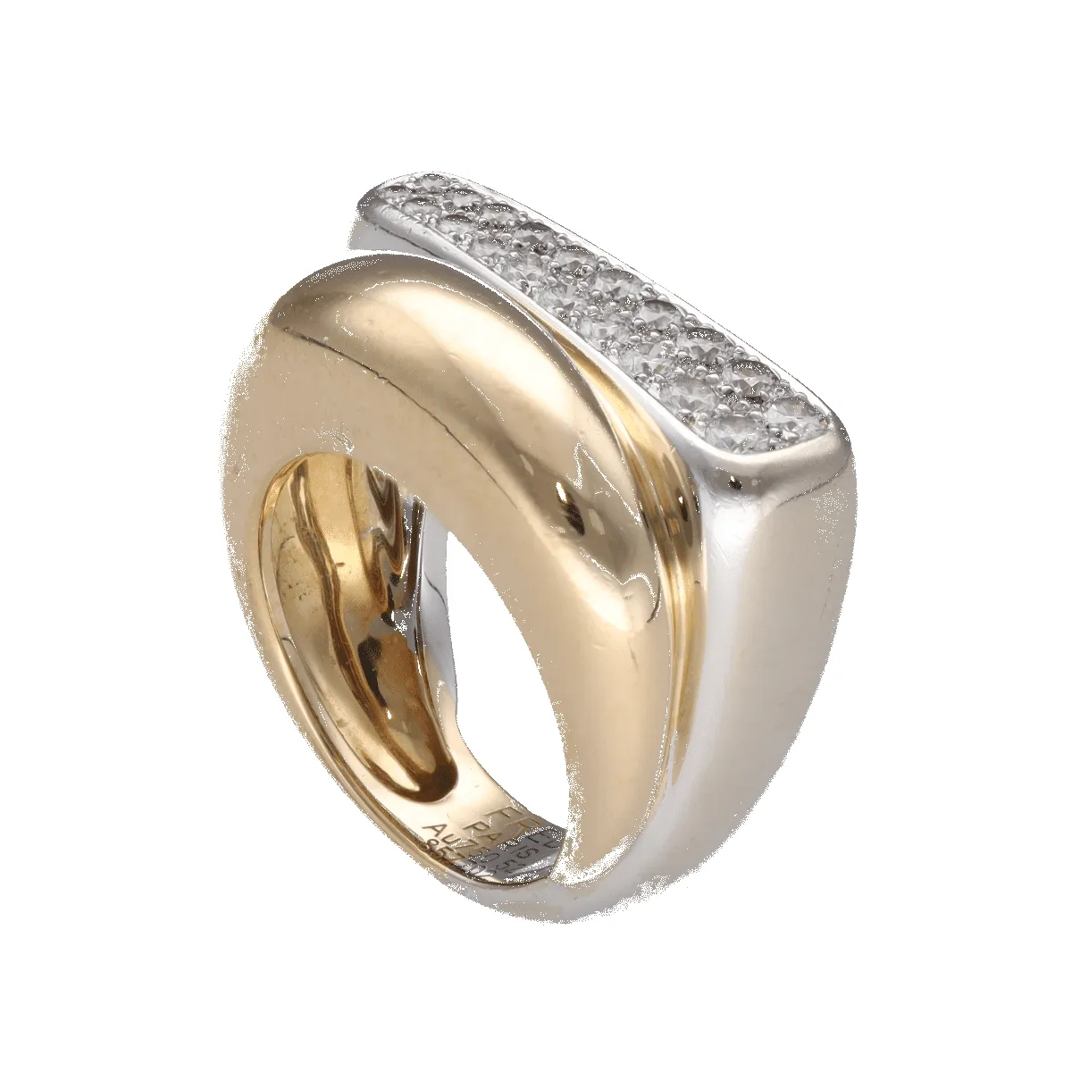 FRED - Bague Success moyen modèle en ors jaune et gris , diamants sold by 58 Facettes product image thumbnail 4