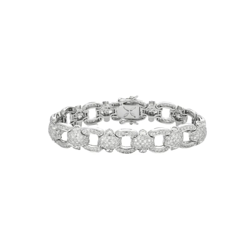 Bracelet chaîne en pavage de diamants sold by 58 Facettes