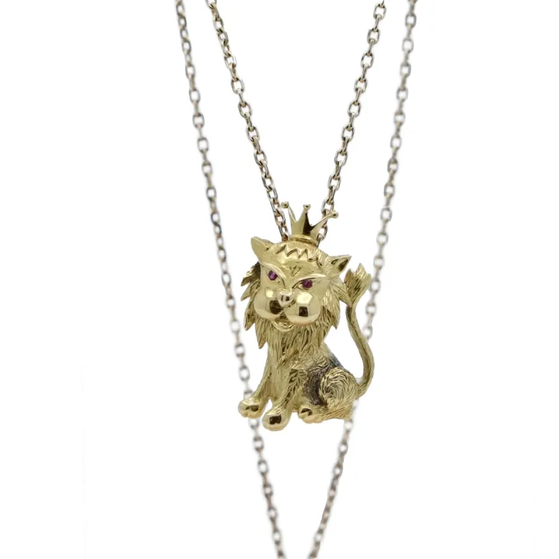 Pendentif Roi Lion Or jaune Rubis sold by 58 Facettes