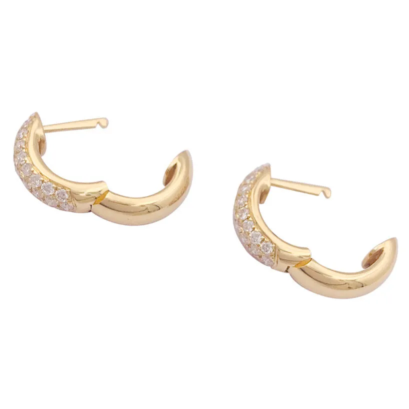 Créoles or jaune et diamants. sold by 58 Facettes product image thumbnail 4