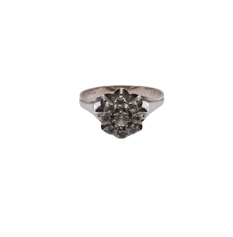 Bague Entourage Or Blanc 18k & Diamants sold by 58 Facettes