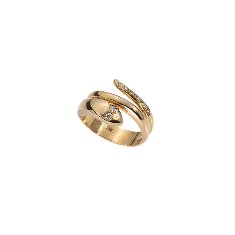 Bague contrarié avec serpent sold by 58 Facettes