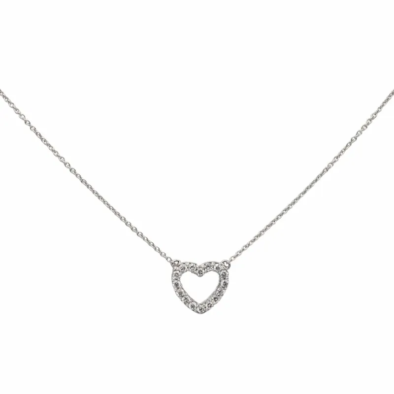 Collier Coeur Or blanc Diamant sold by 58 Facettes