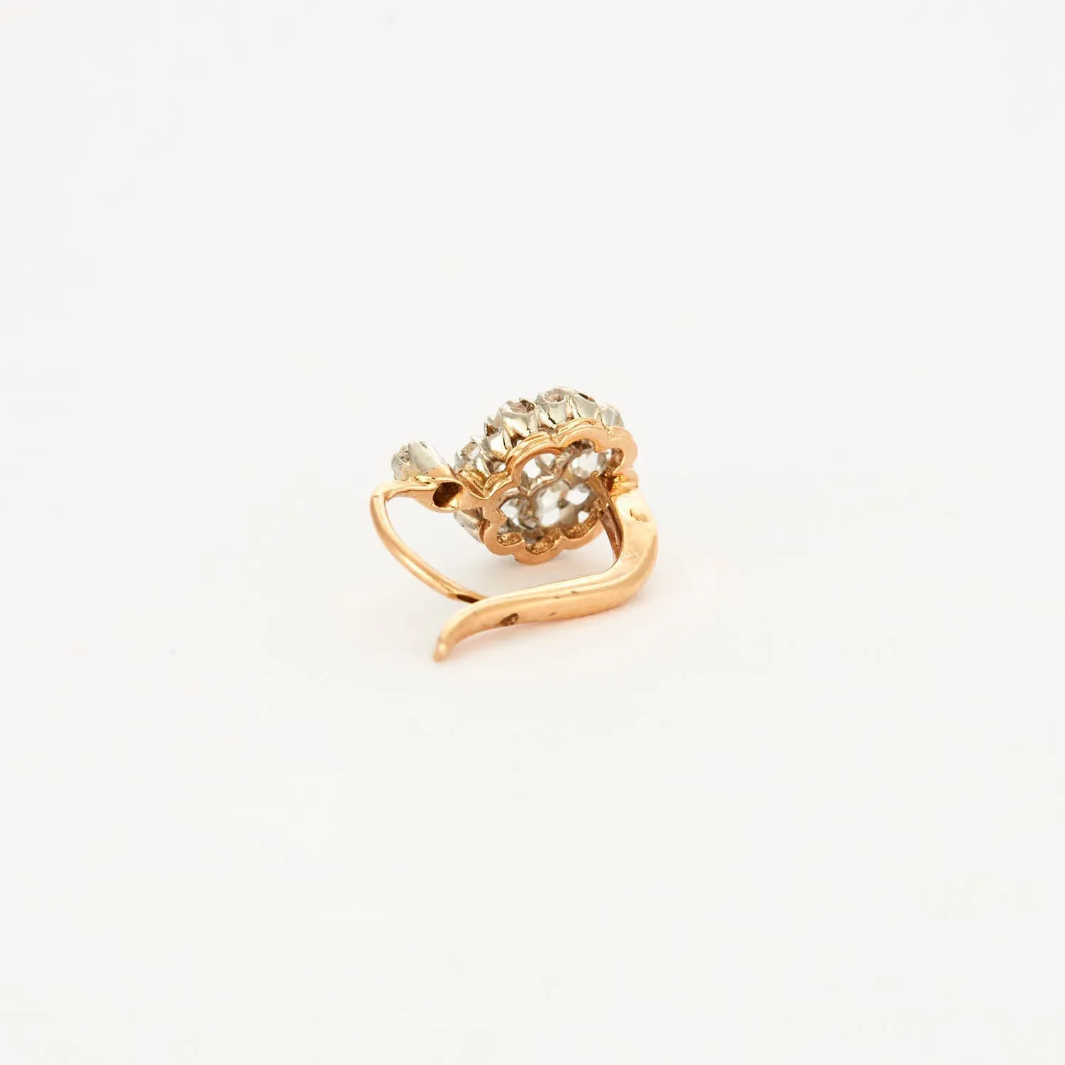 Boucles d'oreilles or jaune et gris diamants sold by 58 Facettes product image thumbnail 3