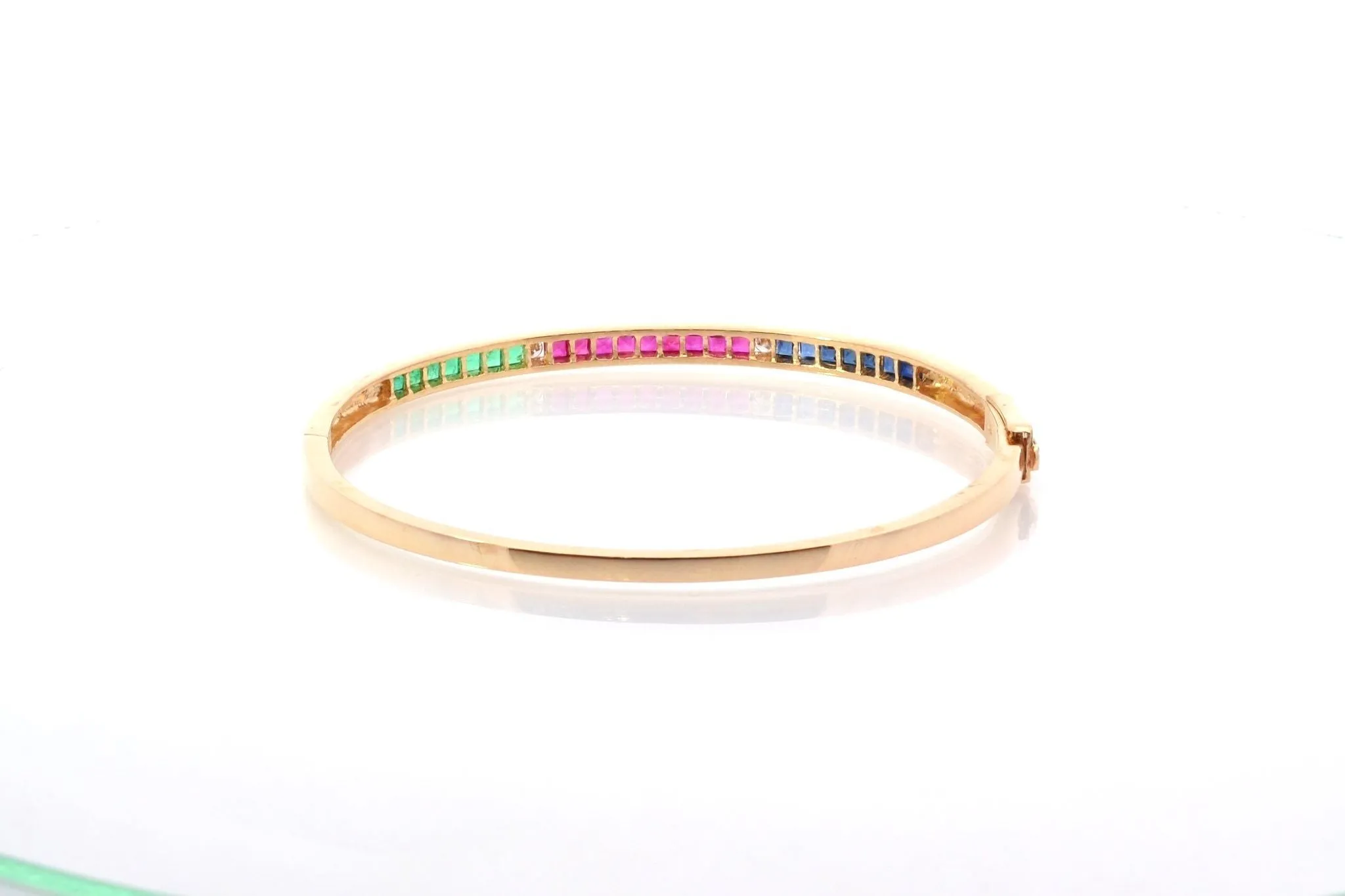 Bracelet diamants, saphirs, rubis et émeraudes sold by 58 Facettes product image thumbnail 5