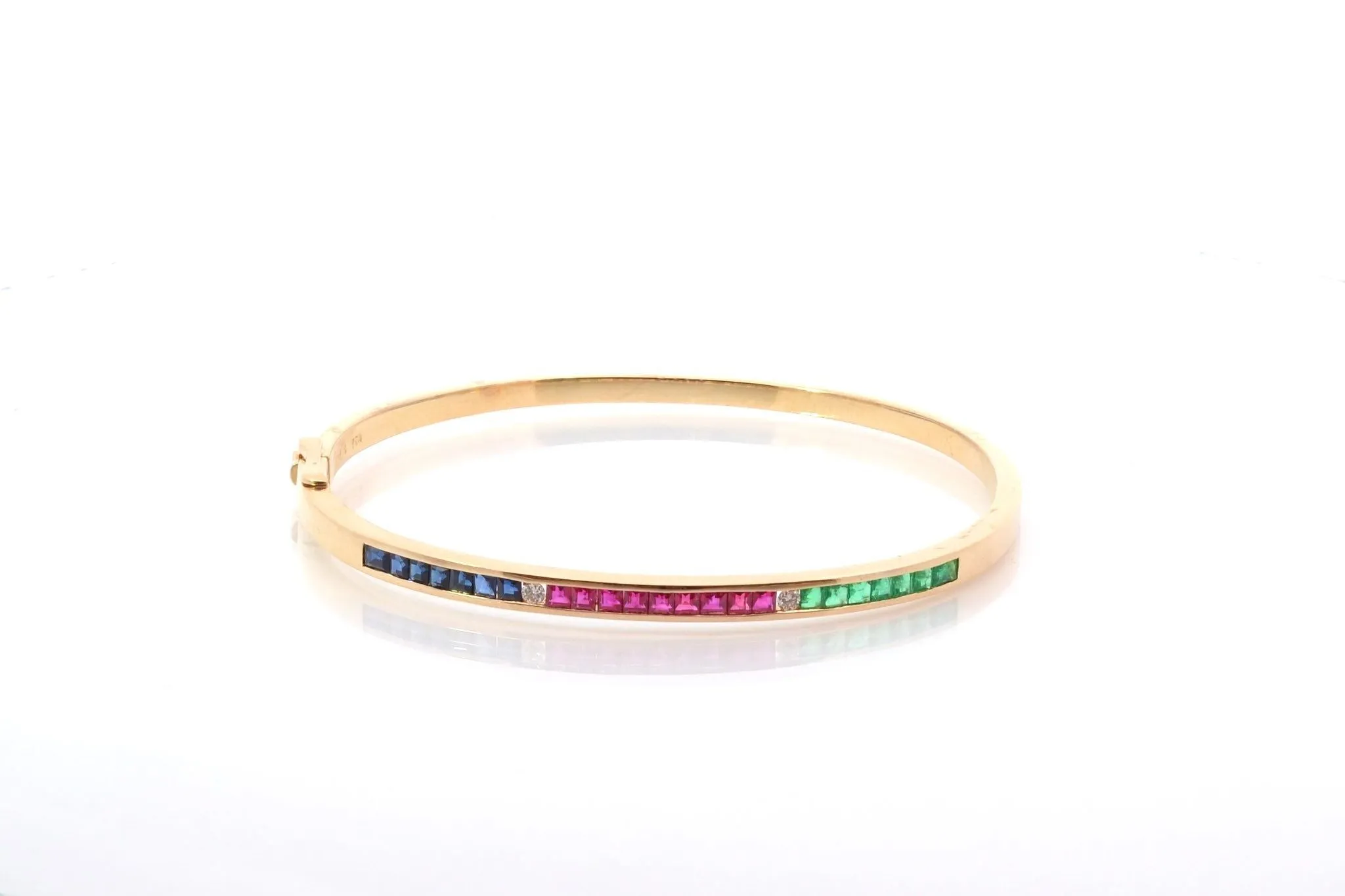 Bracelet diamants, saphirs, rubis et émeraudes sold by 58 Facettes product image thumbnail 2