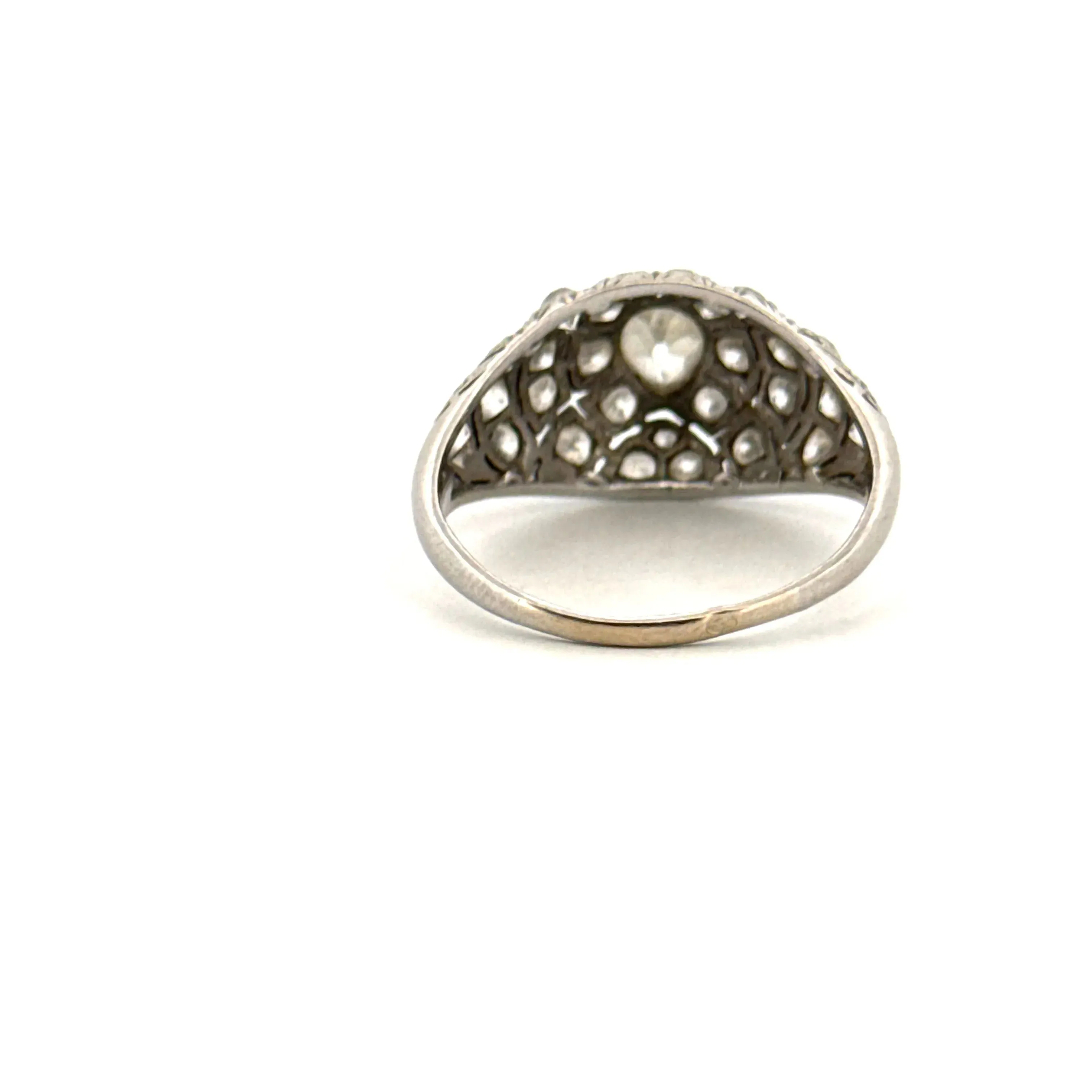 Bague Pavée Art Déco Or Blanc Diamants sold by 58 Facettes product image thumbnail 5