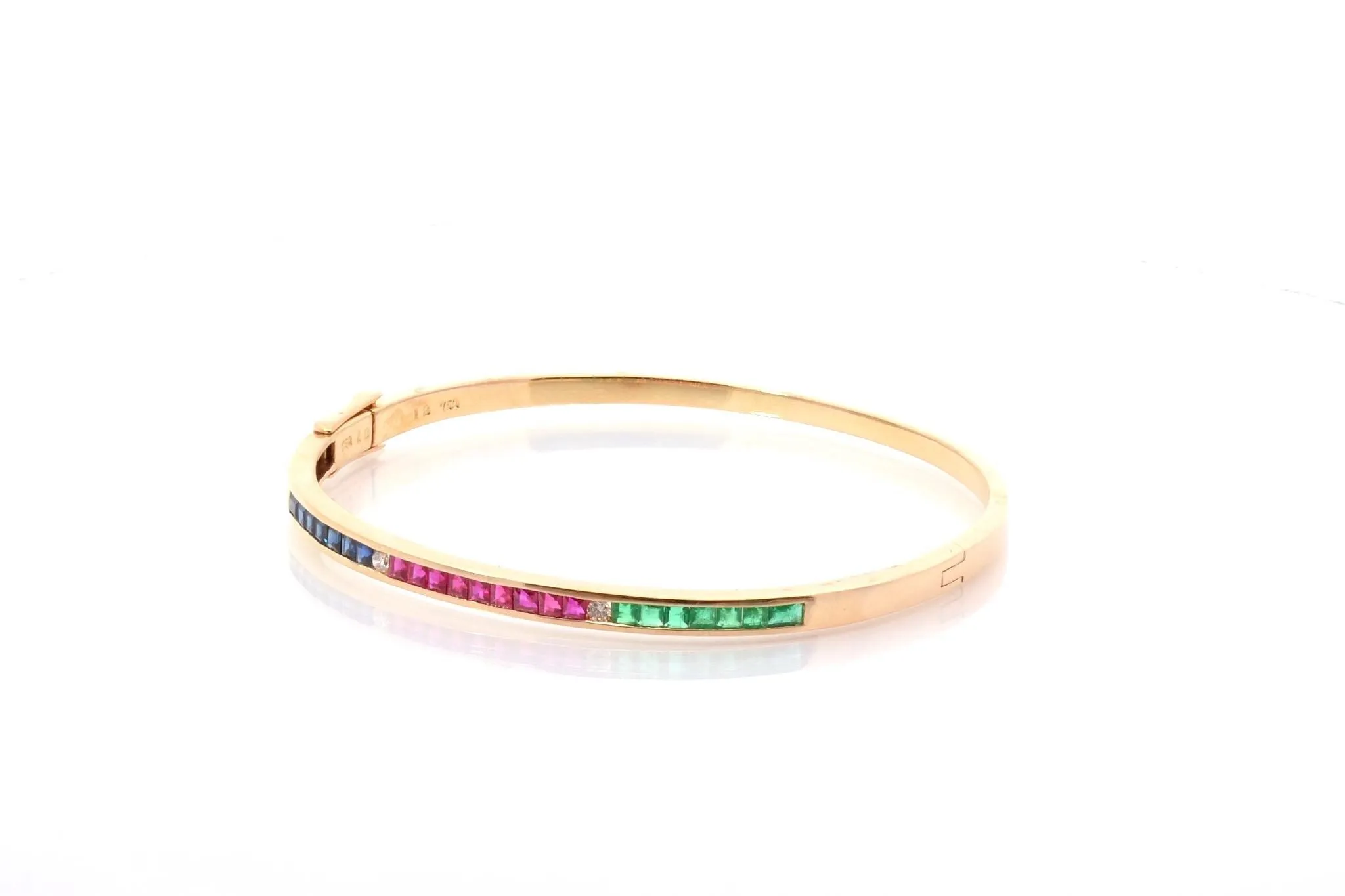 Bracelet diamants, saphirs, rubis et émeraudes sold by 58 Facettes product image thumbnail 3