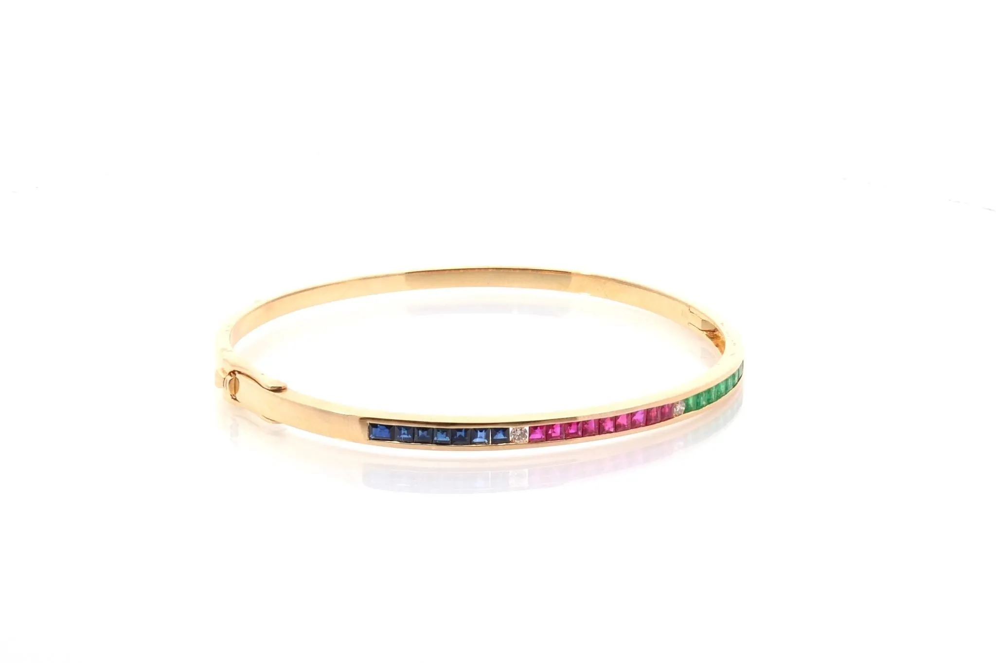 Bracelet diamants, saphirs, rubis et émeraudes sold by 58 Facettes product image thumbnail 4