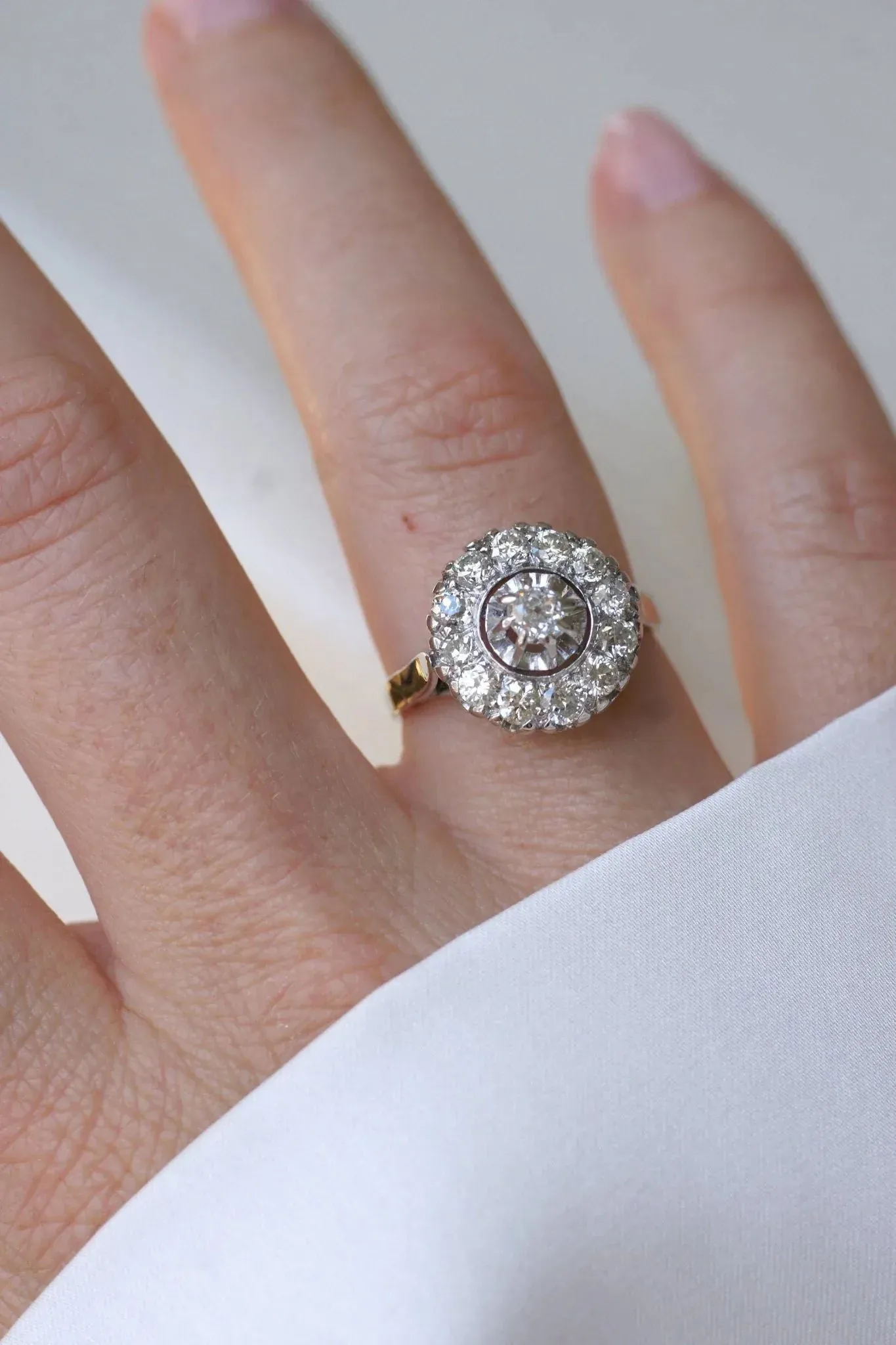 Bague Ronde Cible Art Déco Diamants sold by 58 Facettes product image thumbnail 4