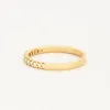 Demie alliance en or jaune et diamants sold by 58 Facettes