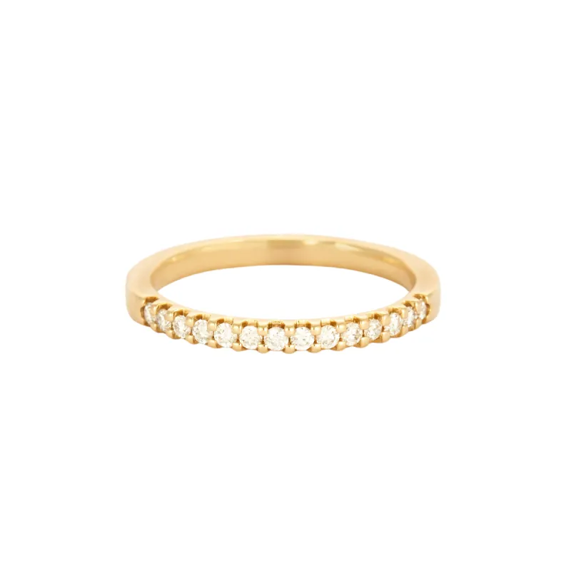 Demie alliance en or jaune et diamants sold by 58 Facettes