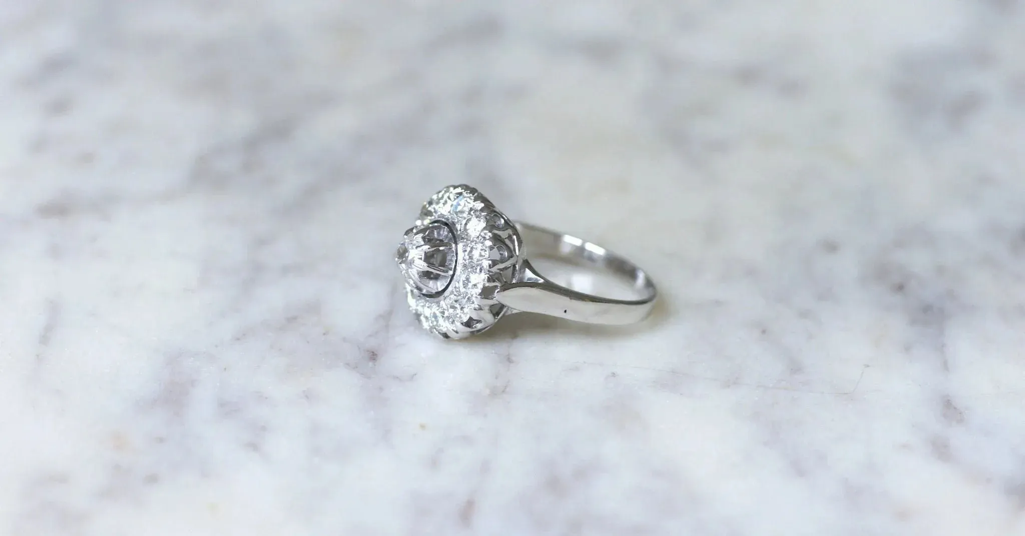 Bague Ronde Cible Art Déco Diamants sold by 58 Facettes product image thumbnail 5