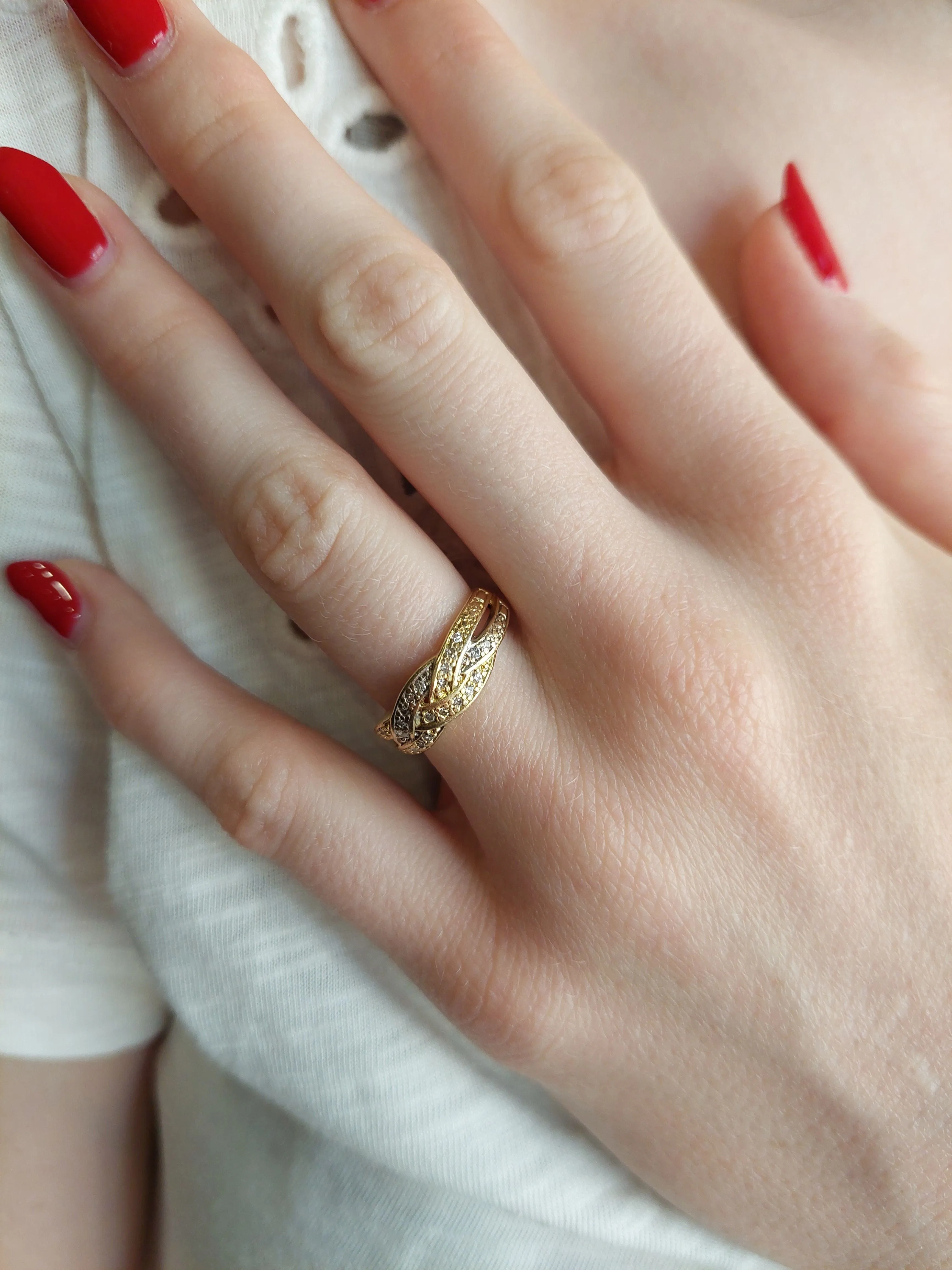 Bague moderne entrelacée diamants sold by 58 Facettes product image thumbnail 2