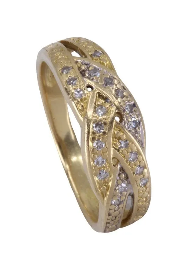 Bague moderne entrelacée diamants sold by 58 Facettes product image thumbnail 4