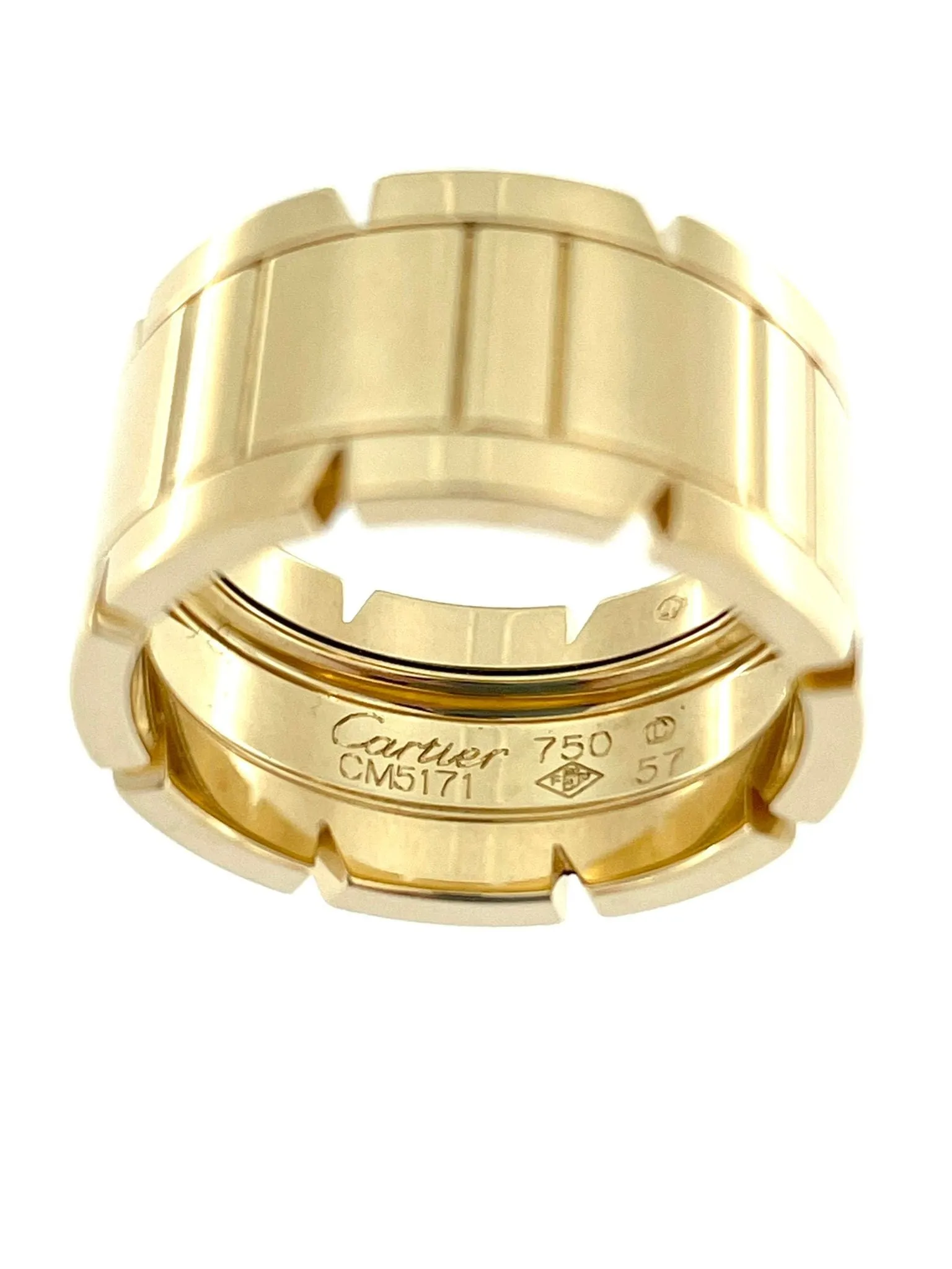 CARTIER - Bague TANK modèle large or jaune sold by 58 Facettes product image thumbnail 5