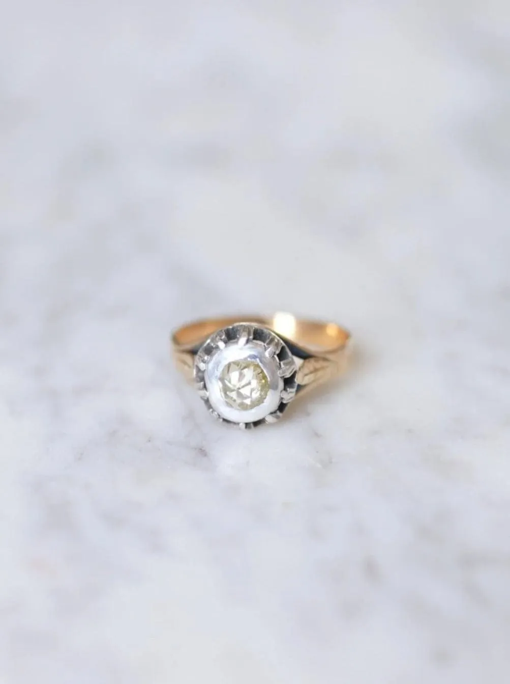 Bague ancienne solitaire diamant taille rose 0,60 Ct sold by 58 Facettes product image thumbnail 5