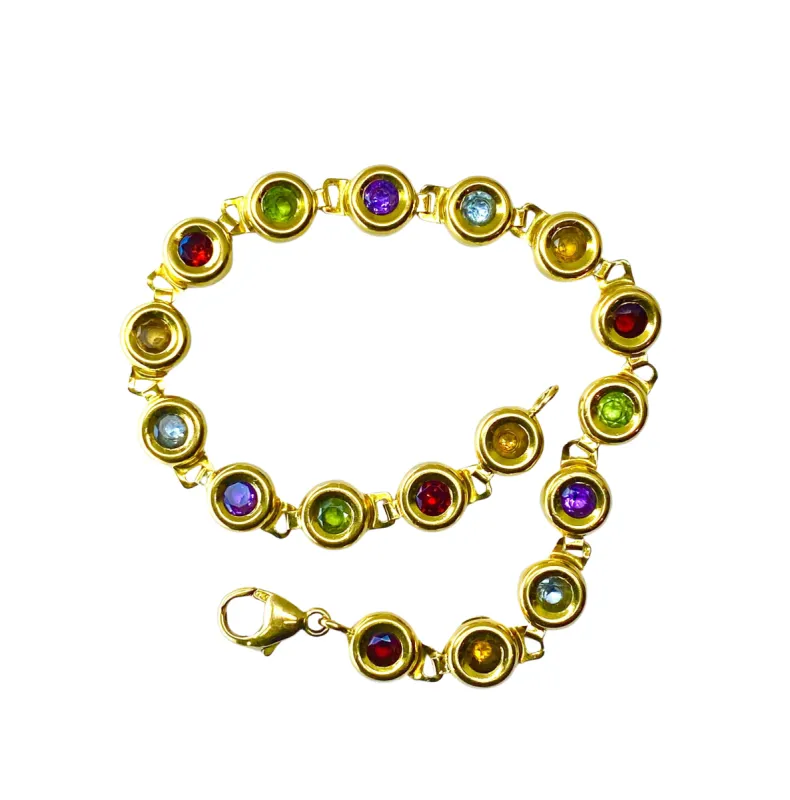 Bracelet or  jaune et pierres fines sold by 58 Facettes