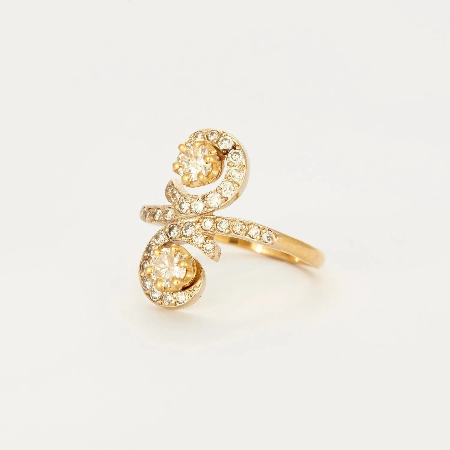 Bague Toi et Moi or jaune sertis de diamants sold by 58 Facettes product image thumbnail 3