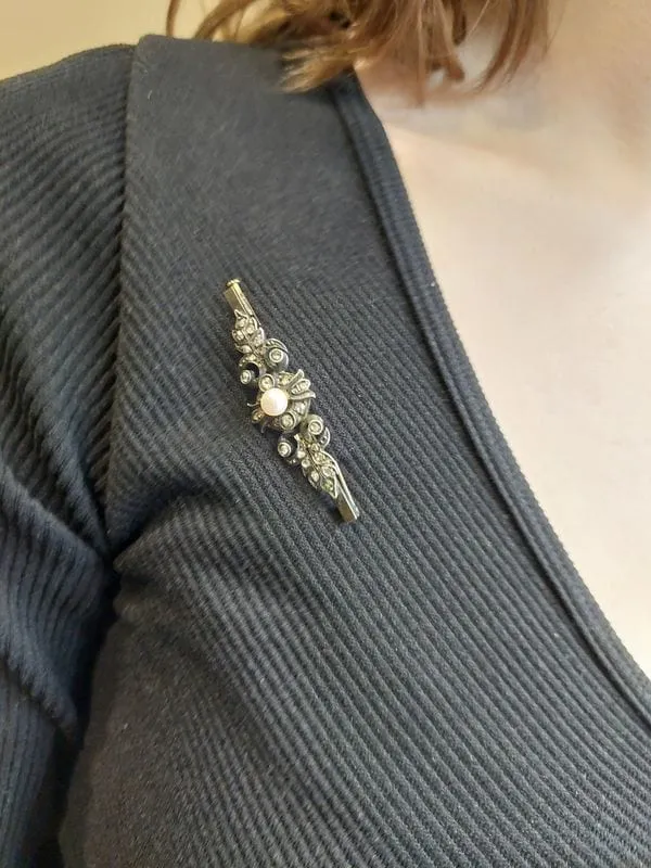 BROCHE ART-NOUVEAU PERLE ET DIAMANTS sold by 58 Facettes product image thumbnail 2