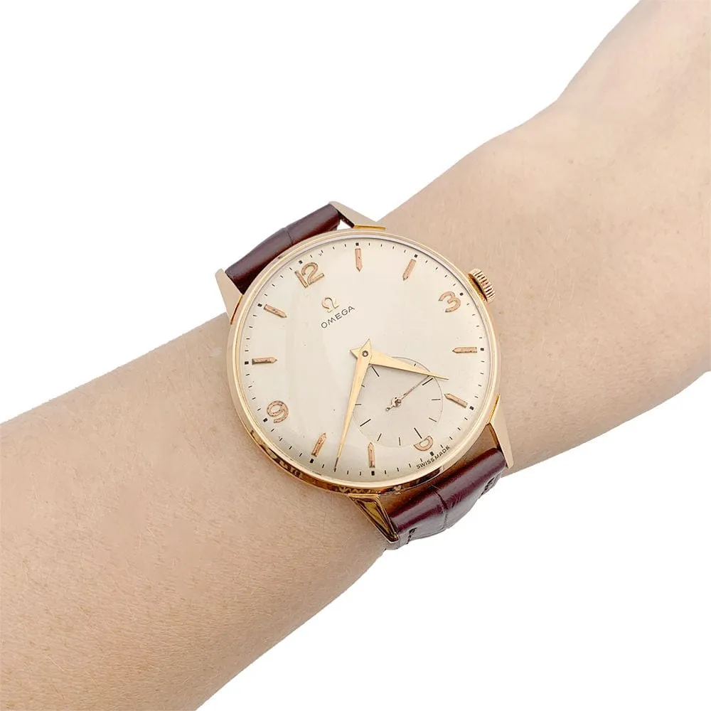 Montre Omega,"Jumbo", or rose, cuir. sold by 58 Facettes product image thumbnail 2