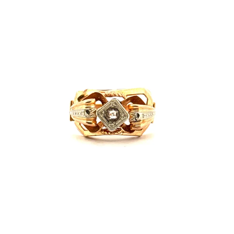 Bague Art-déco or jaune topaze sold by 58 Facettes
