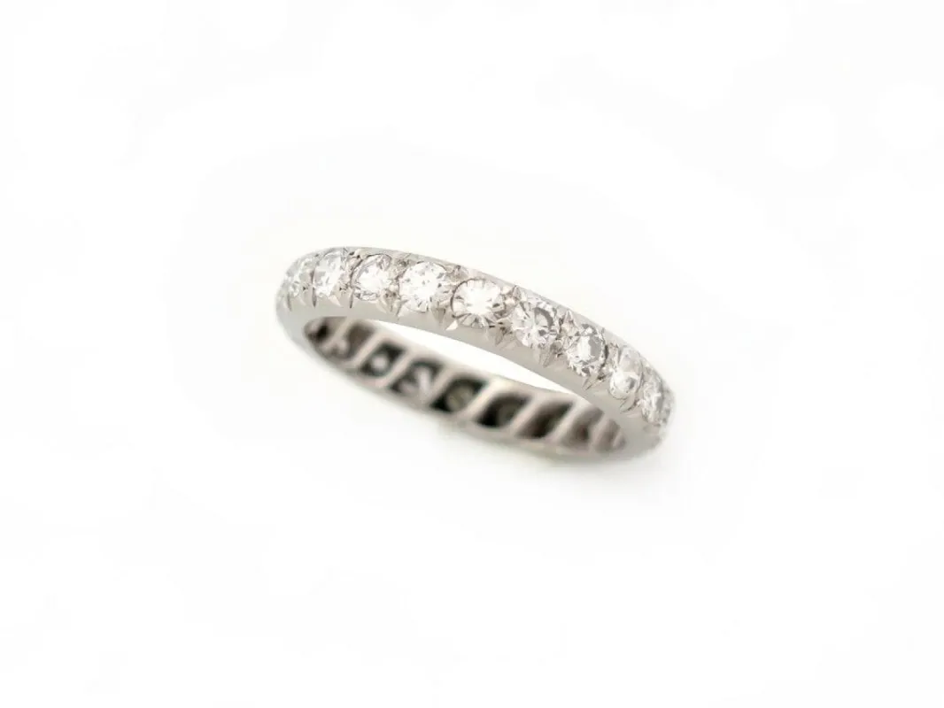 bague alliance americaine 22 diamants 1.5ct or blanc sold by 58 Facettes