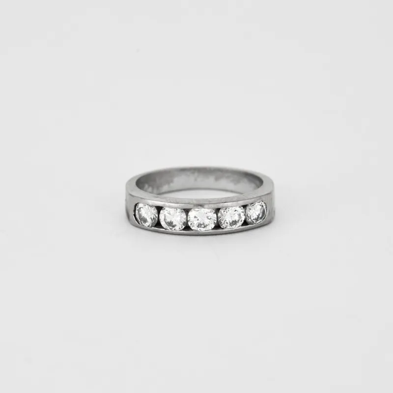 Bague jonc avec diamants sold by 58 Facettes