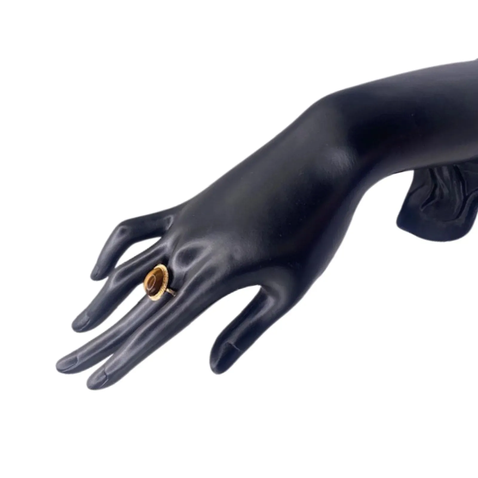 Bague or jaune cabochon œil-de-tigre sold by 58 Facettes product image thumbnail 2