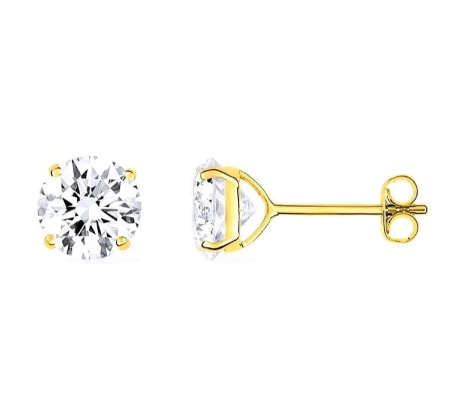 Boucles d'Oreilles En Or Jaune 18 Ct Avec Diamants 0,32 Ct. sold by 58 Facettes