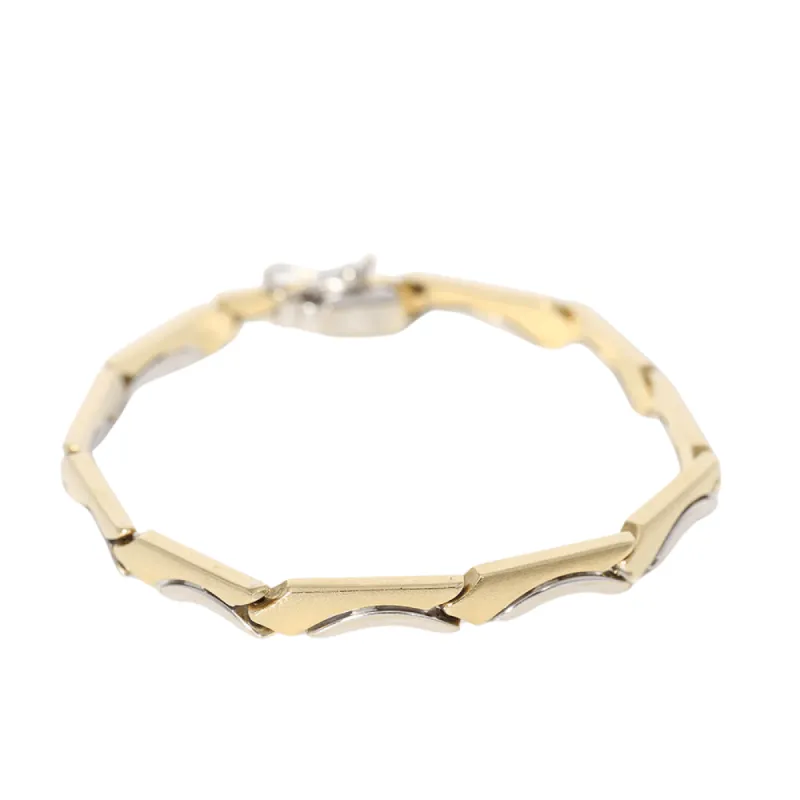 Bracelet en or bicolore avec vague sold by 58 Facettes