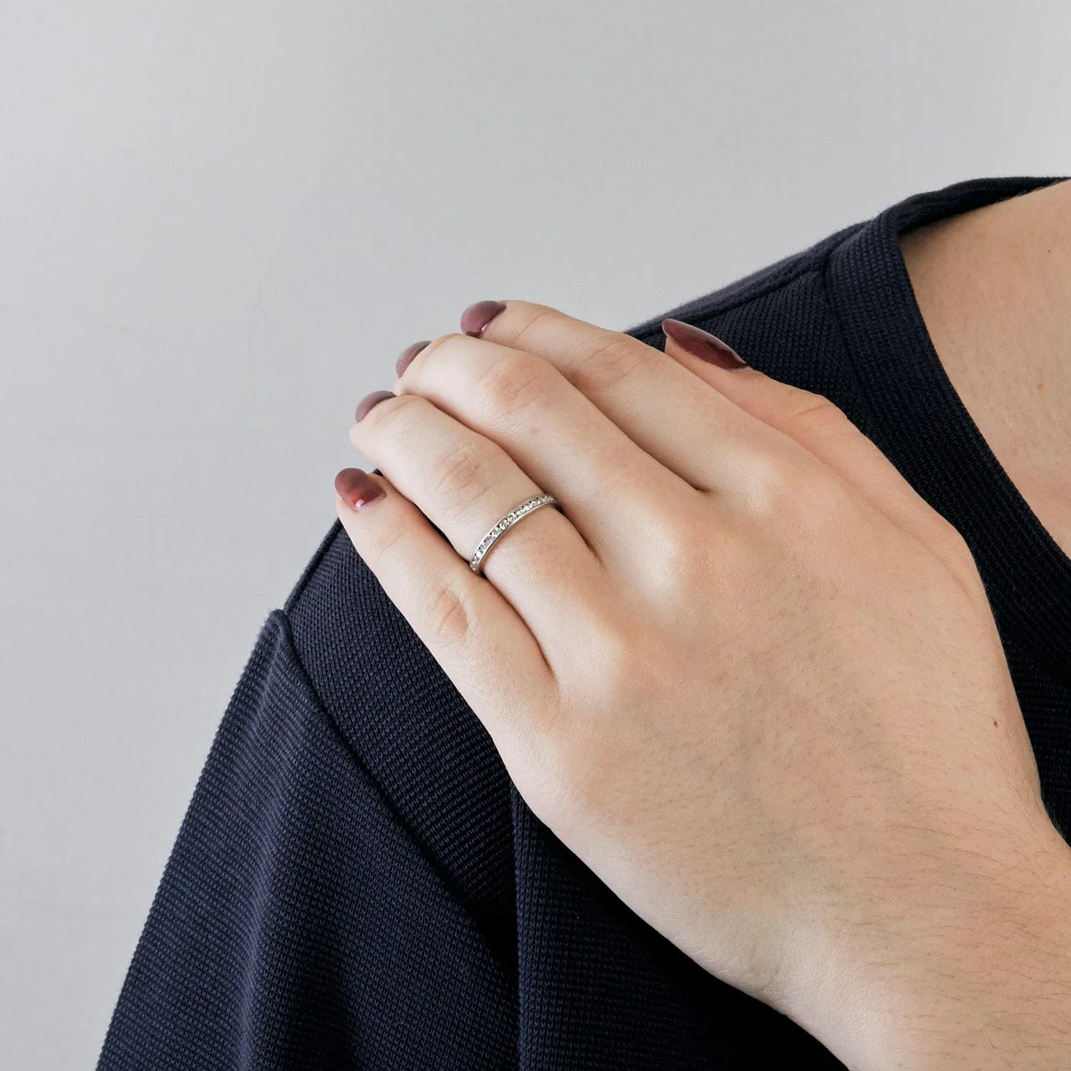 Bague or gris sertis de diamants sold by 58 Facettes product image thumbnail 2