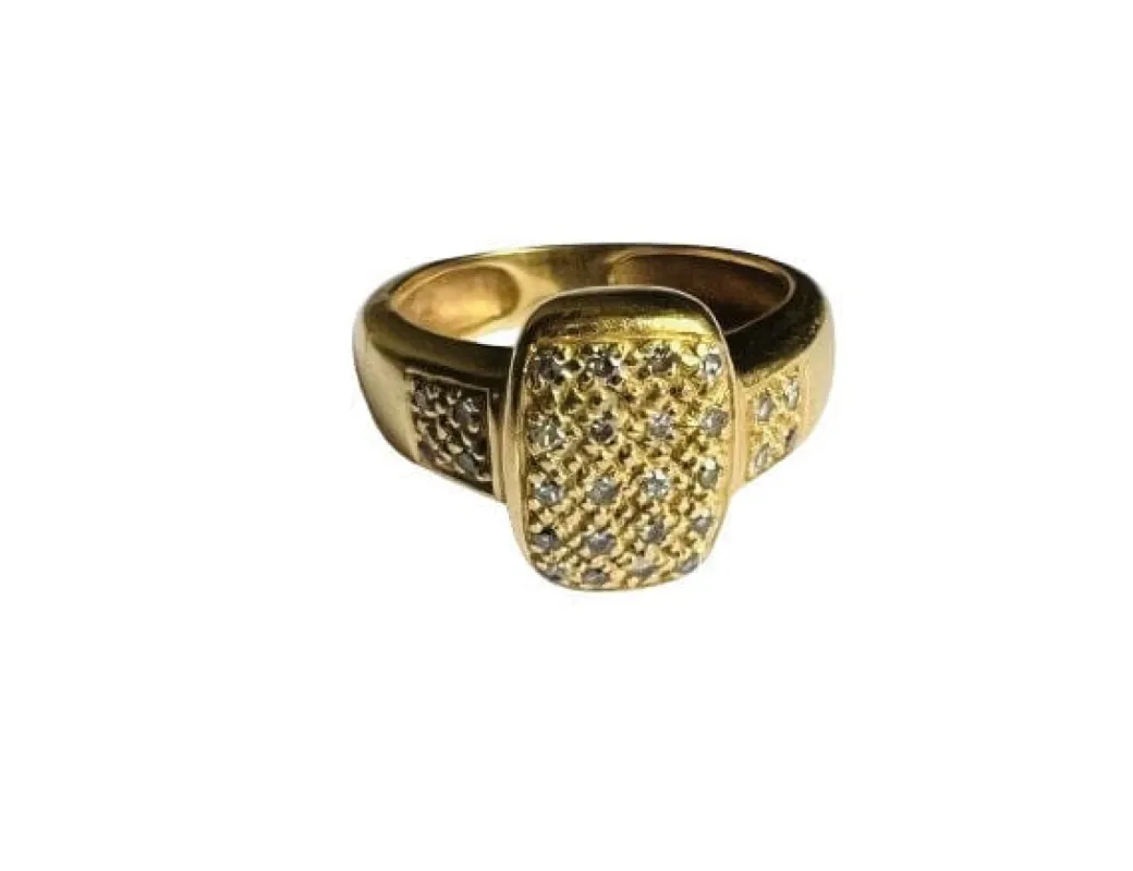 Bague or jaune diamants sold by 58 Facettes