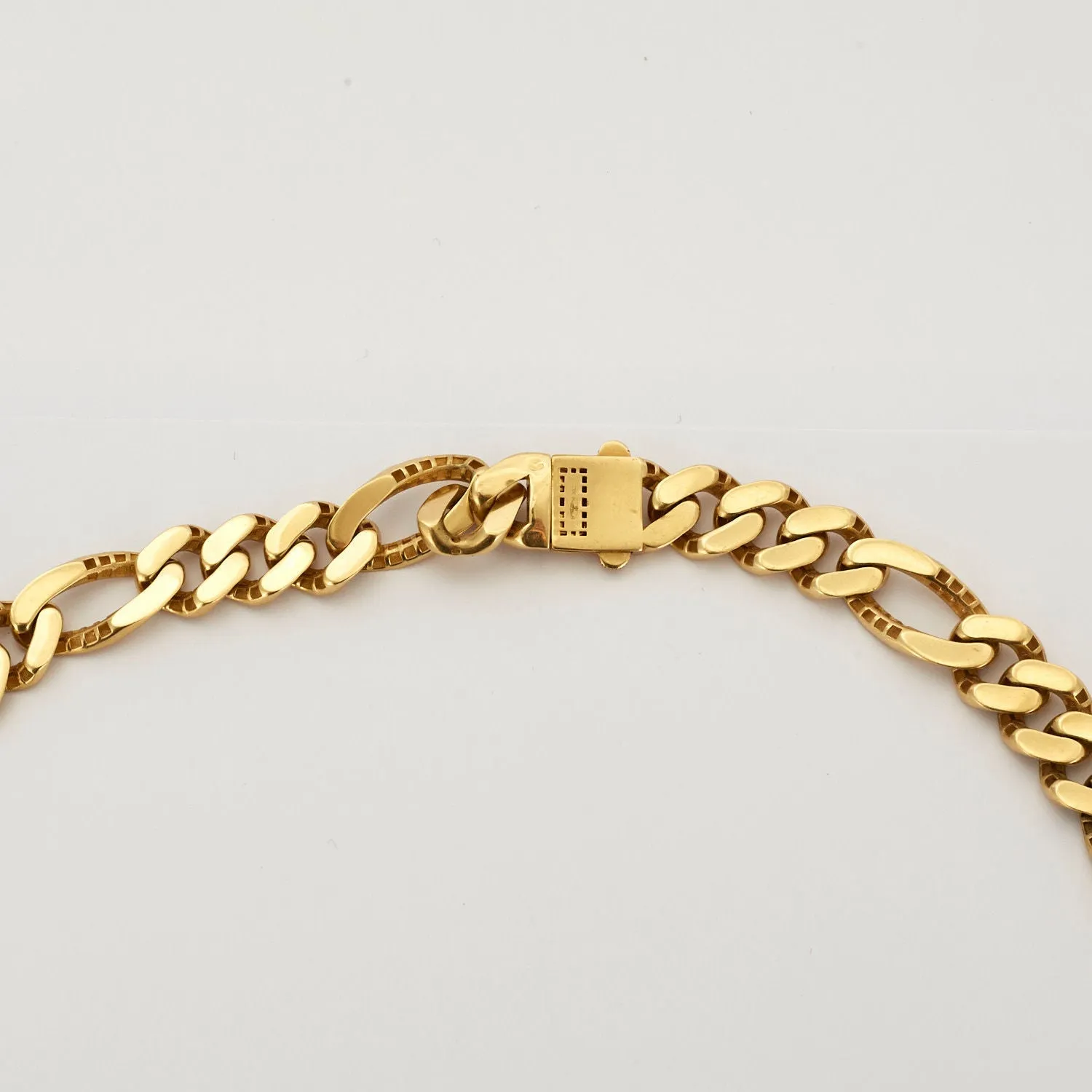 Collier or jaune maille gourmette alternée 3+1 sold by 58 Facettes product image thumbnail 3