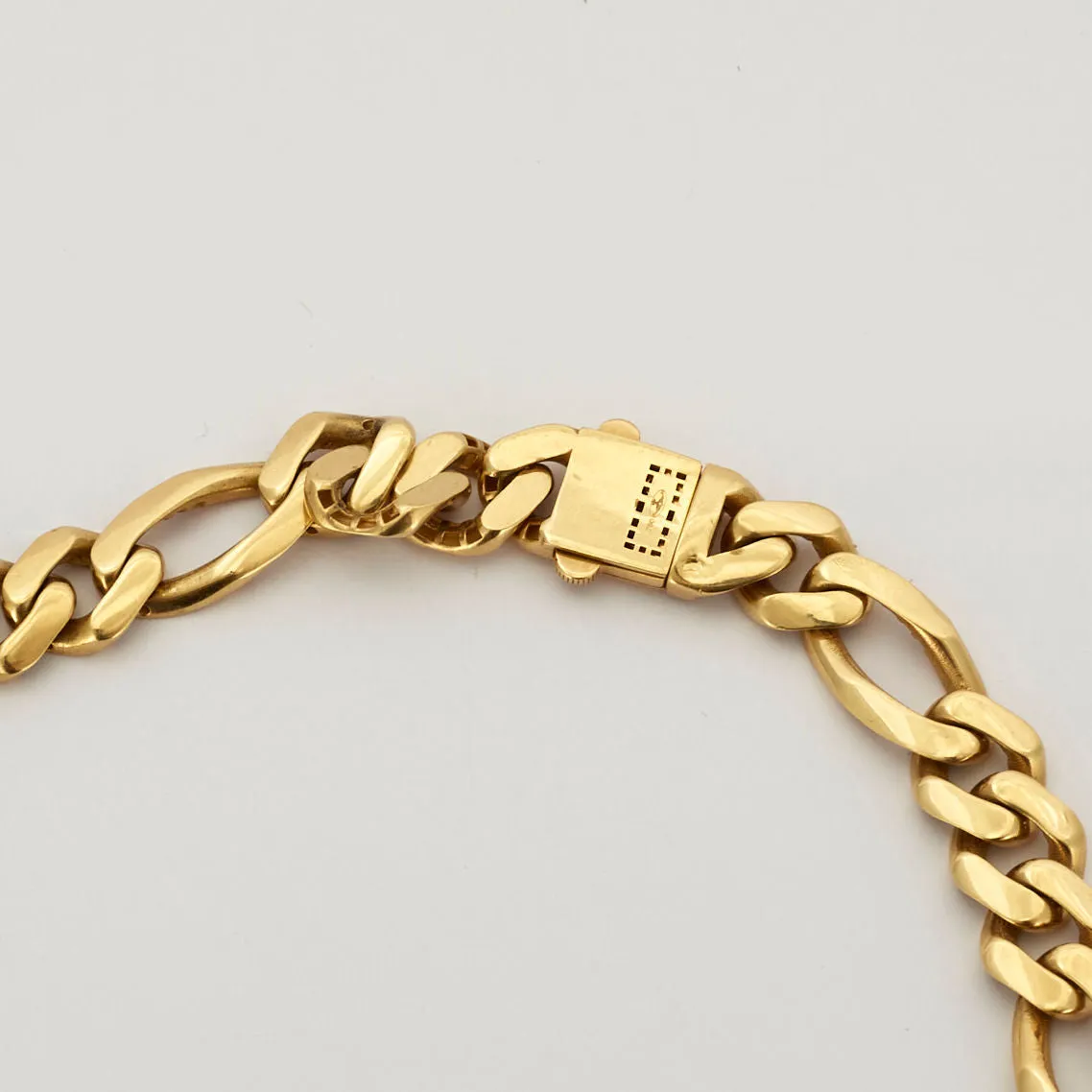 Collier or jaune maille gourmette alternée 3+1 sold by 58 Facettes product image thumbnail 4