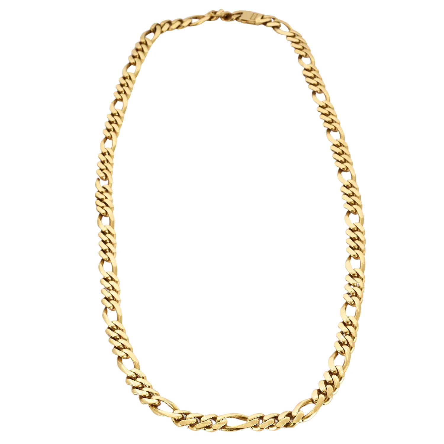 Collier or jaune maille gourmette alternée 3+1 sold by 58 Facettes